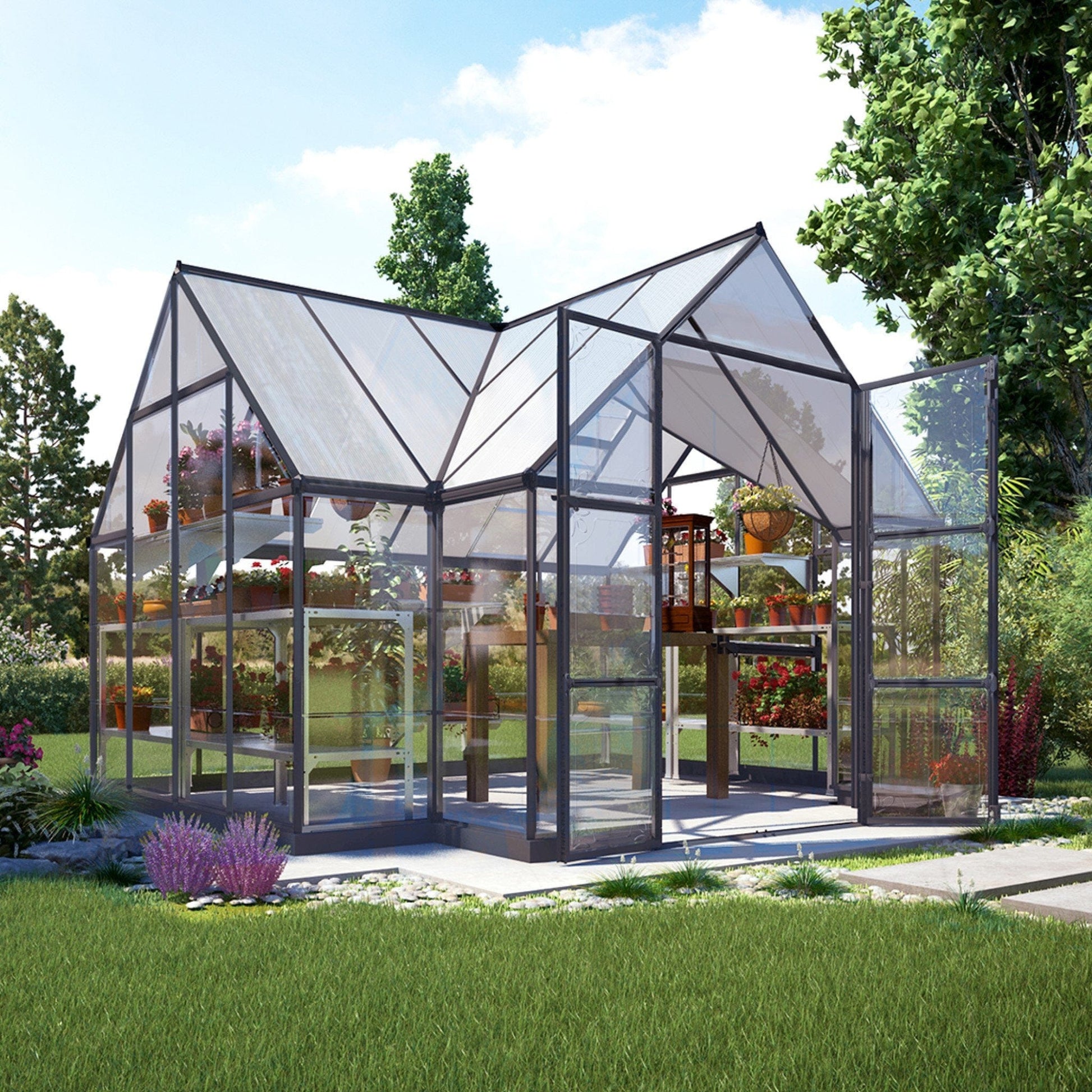 Palram - Canopia Chalet 12' x 10' Greenhouse - mygreenhousestore.com