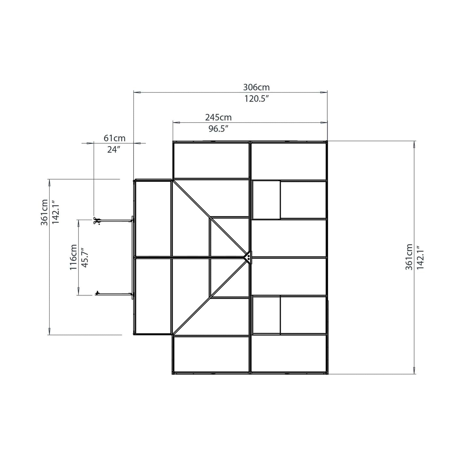Palram - Canopia Chalet 12' x 10' Greenhouse - mygreenhousestore.com