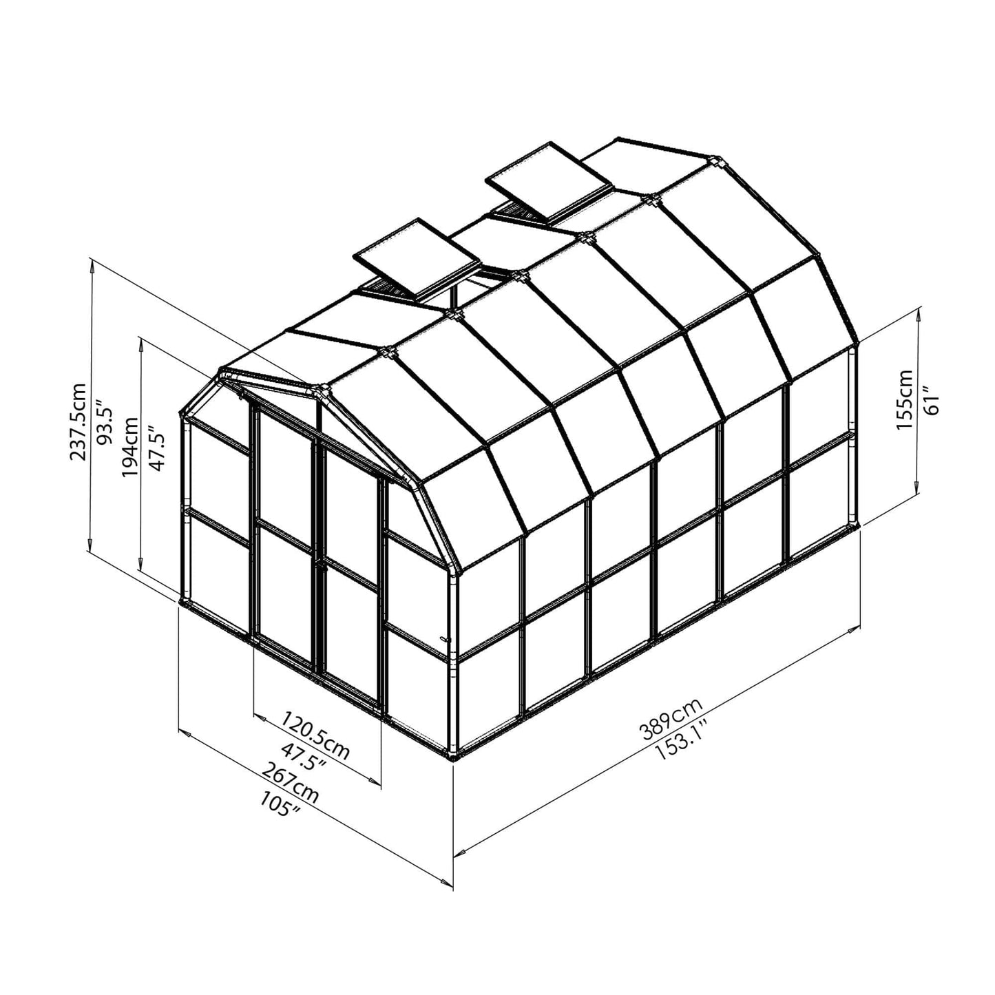 Palram - Canopia Grand Gardener Greenhouse - Clear - mygreenhousestore.com