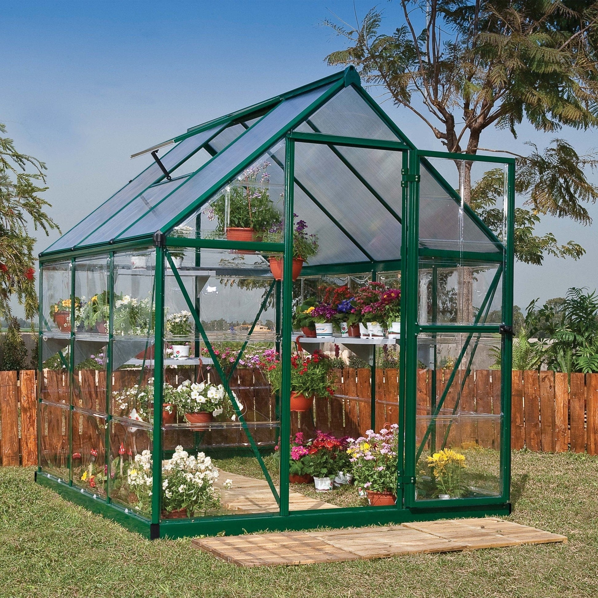 Palram - Canopia Greenhouse Kit Palram - Canopia | Hybrid Greenhouse 6x6 ft Green HG5506G-1B