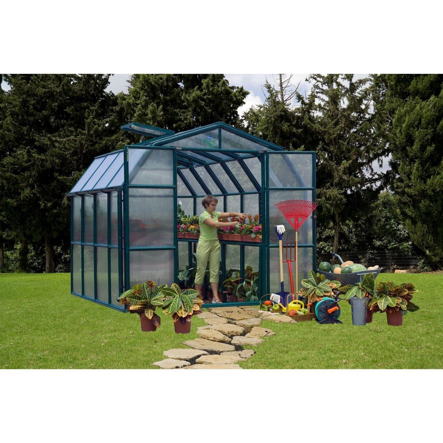 Palram - Canopia Greenhouse Kit Palram - Canopia | Prestige 8x8 ft Diffused Greenhouse Package HG7308