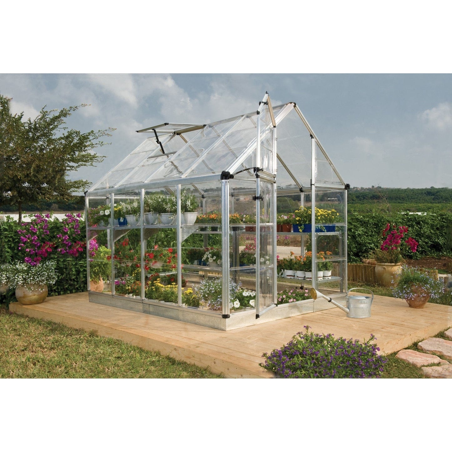 Palram - Canopia Snap & Grow Greenhouse - 6' Wide - Silver - mygreenhousestore.com