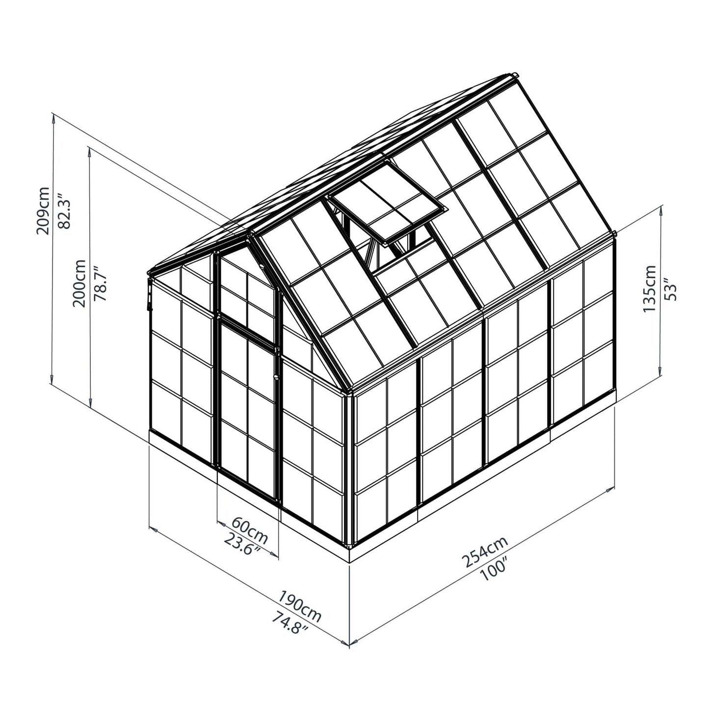 Palram - Canopia Snap & Grow Greenhouse - 6' Wide - Silver - mygreenhousestore.com
