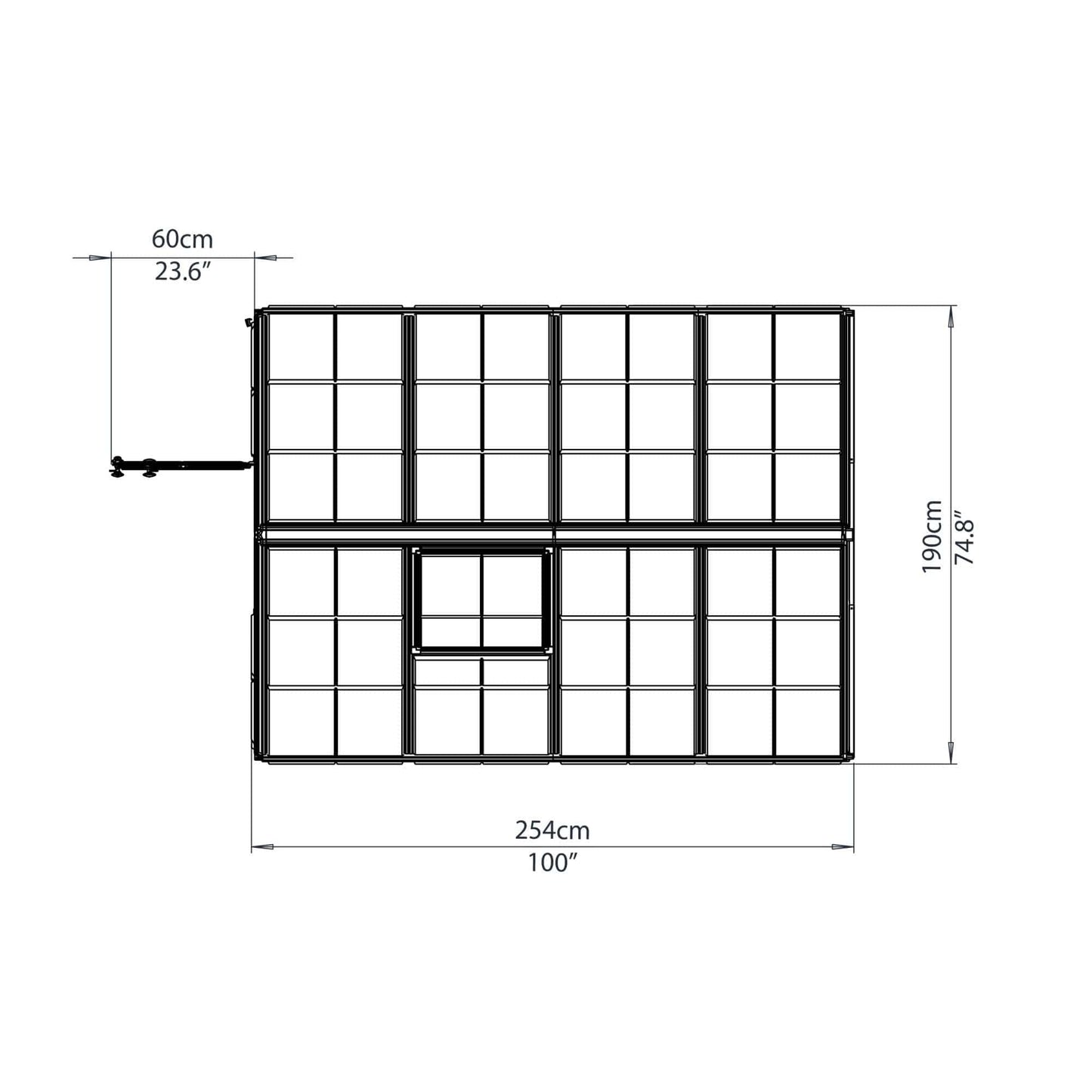 Palram - Canopia Snap & Grow Greenhouse - 6' Wide - Silver - mygreenhousestore.com