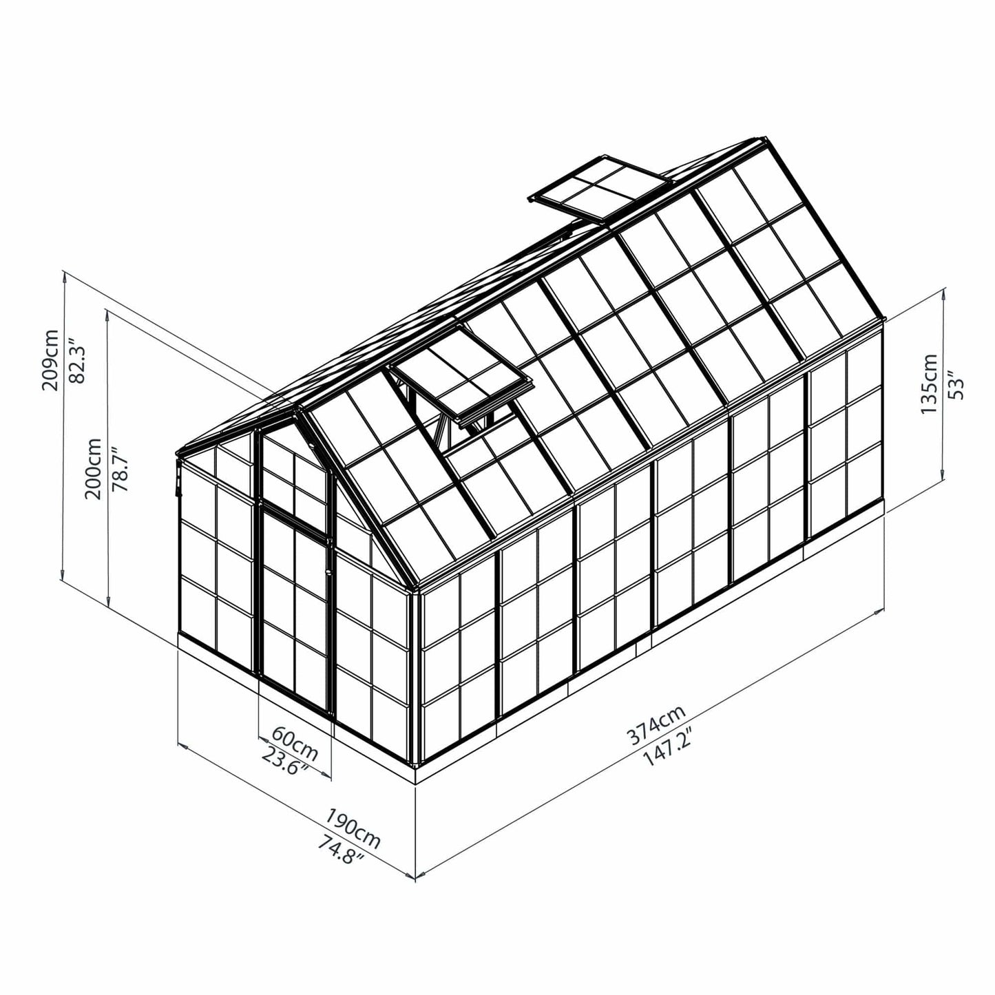 Palram - Canopia Snap & Grow Greenhouse - 6' Wide - Silver - mygreenhousestore.com