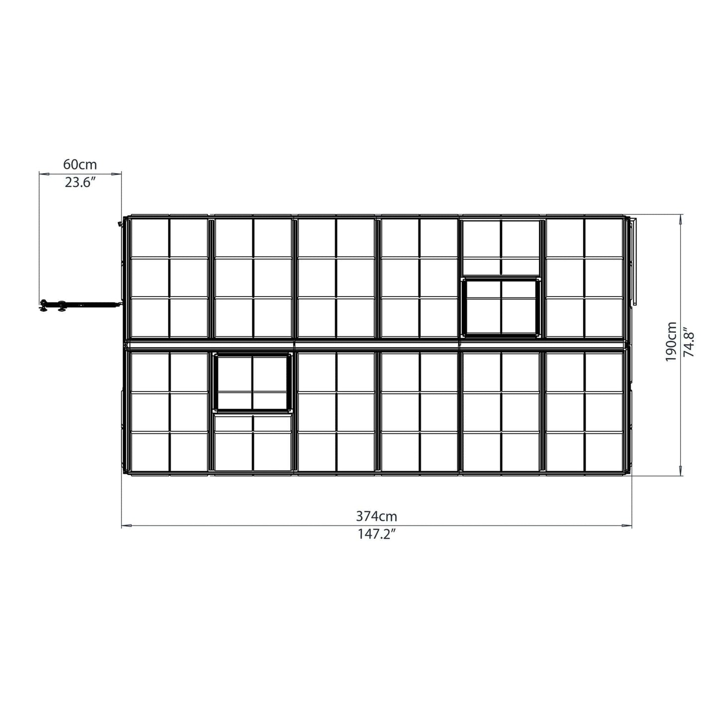 Palram - Canopia Snap & Grow Greenhouse - 6' Wide - Silver - mygreenhousestore.com