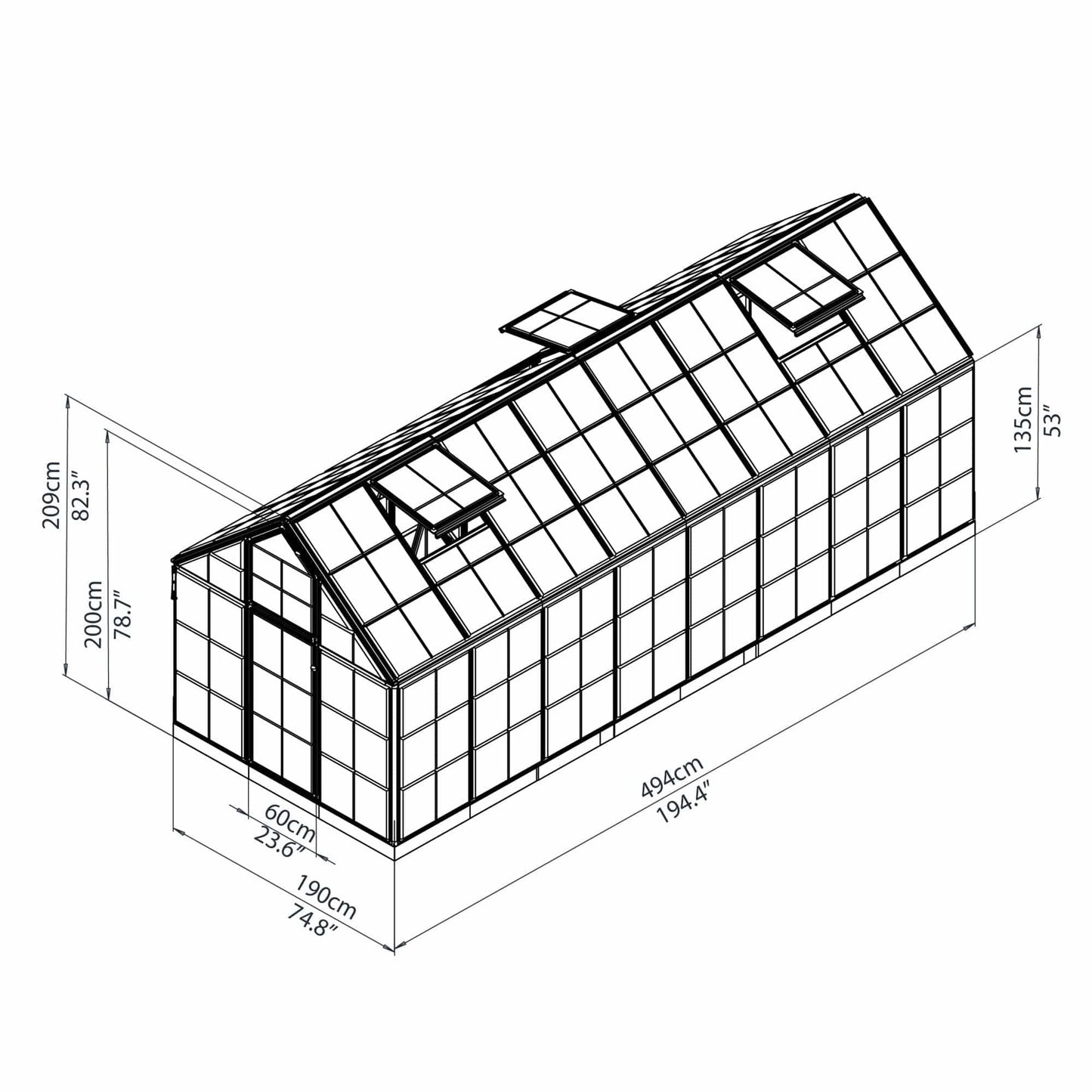 Palram - Canopia Snap & Grow Greenhouse - 6' Wide - Silver - mygreenhousestore.com