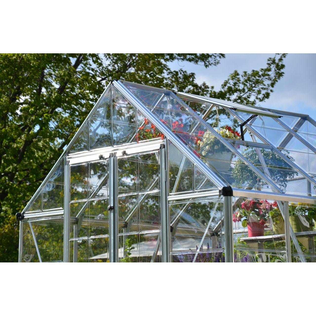 Palram - Canopia Snap & Grow Greenhouse - 8' Wide - Silver - mygreenhousestore.com