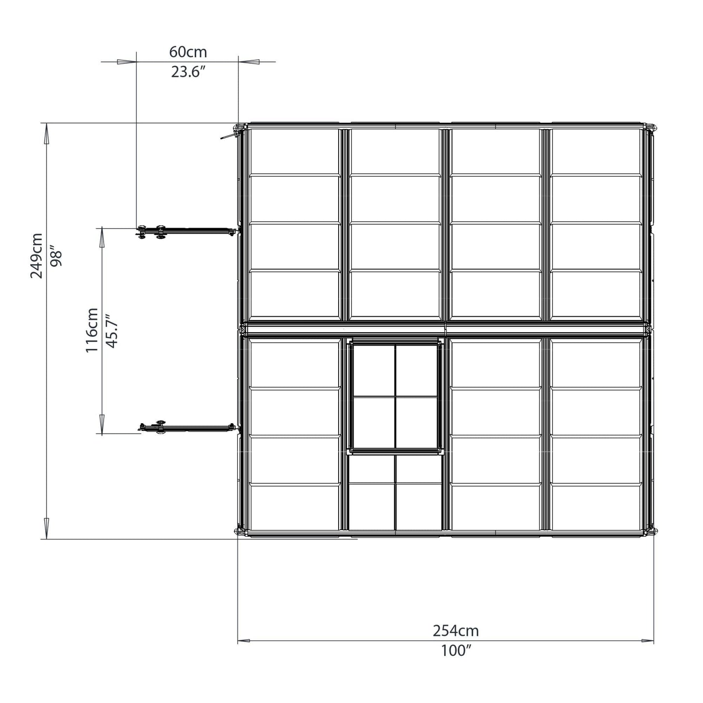 Palram - Canopia Snap & Grow Greenhouse - 8' Wide - Silver - mygreenhousestore.com