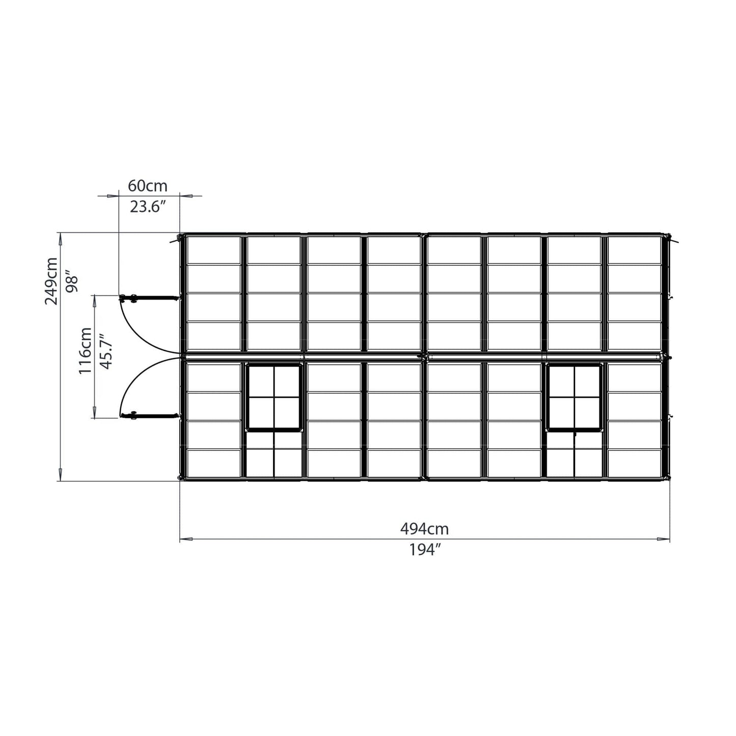 Palram - Canopia Snap & Grow Greenhouse - 8' Wide - Silver - mygreenhousestore.com