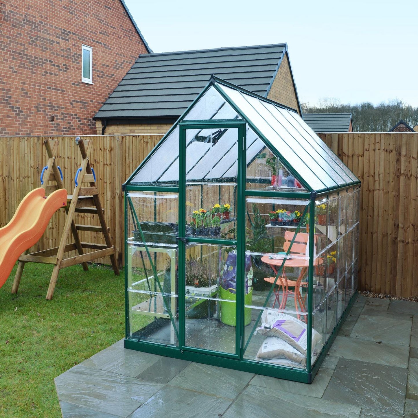 Palram - Canopia Greenhouses Palram - Canopia | Hybrid 6x10 Ft Greenhouse - Green HG5510G