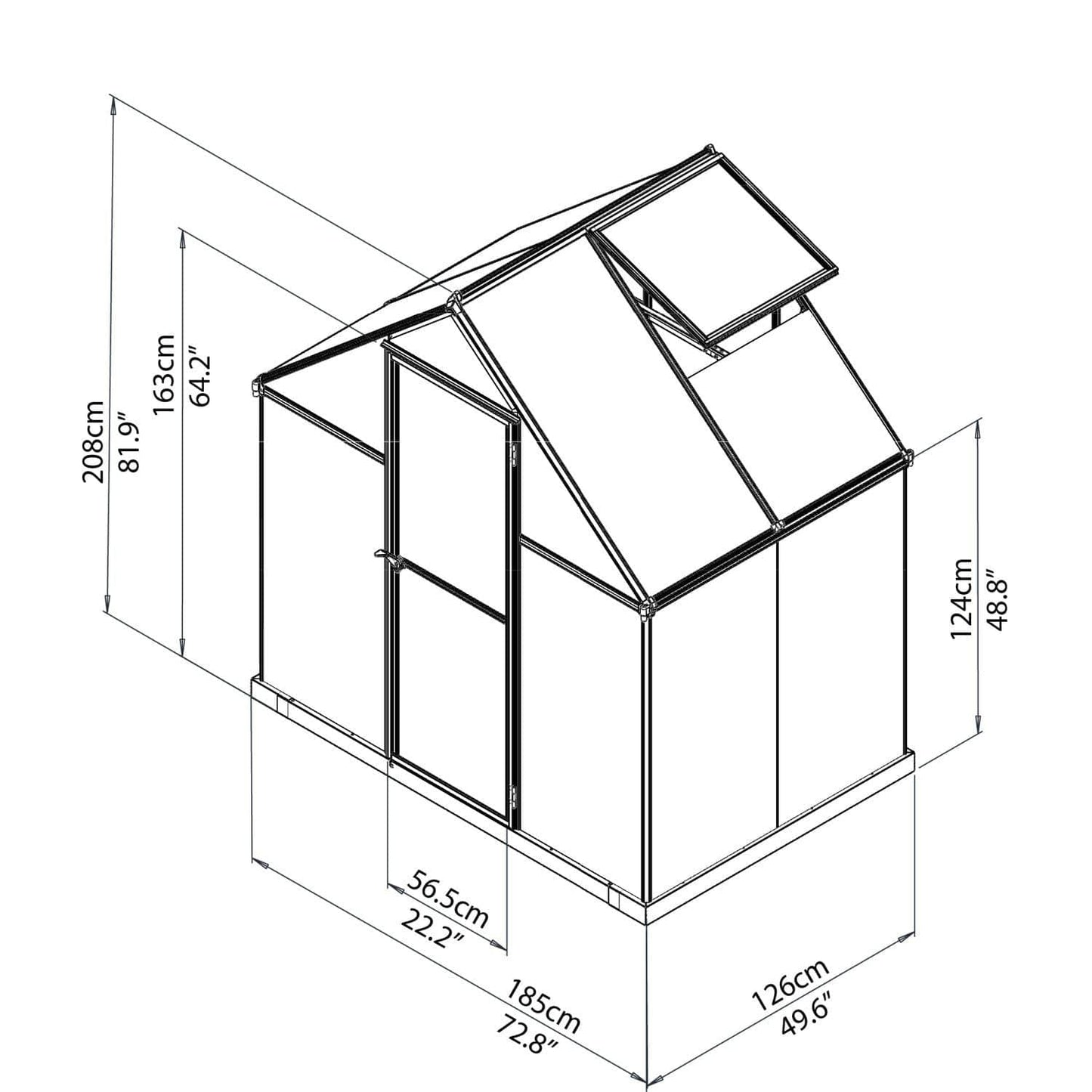 Palram - Canopia Greenhouses Palram - Canopia | Mythos Greenhouse 6x4 Ft - Gray HG5005Y