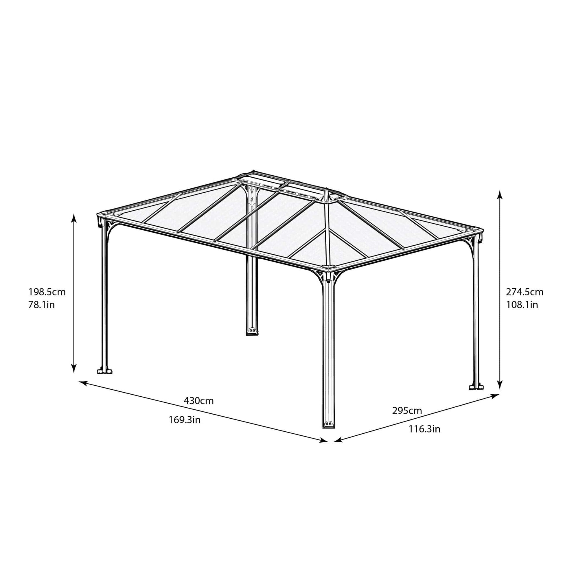 Palram - Canopia Martinique 10' x 14' Garden Gazebo - mygreenhousestore.com