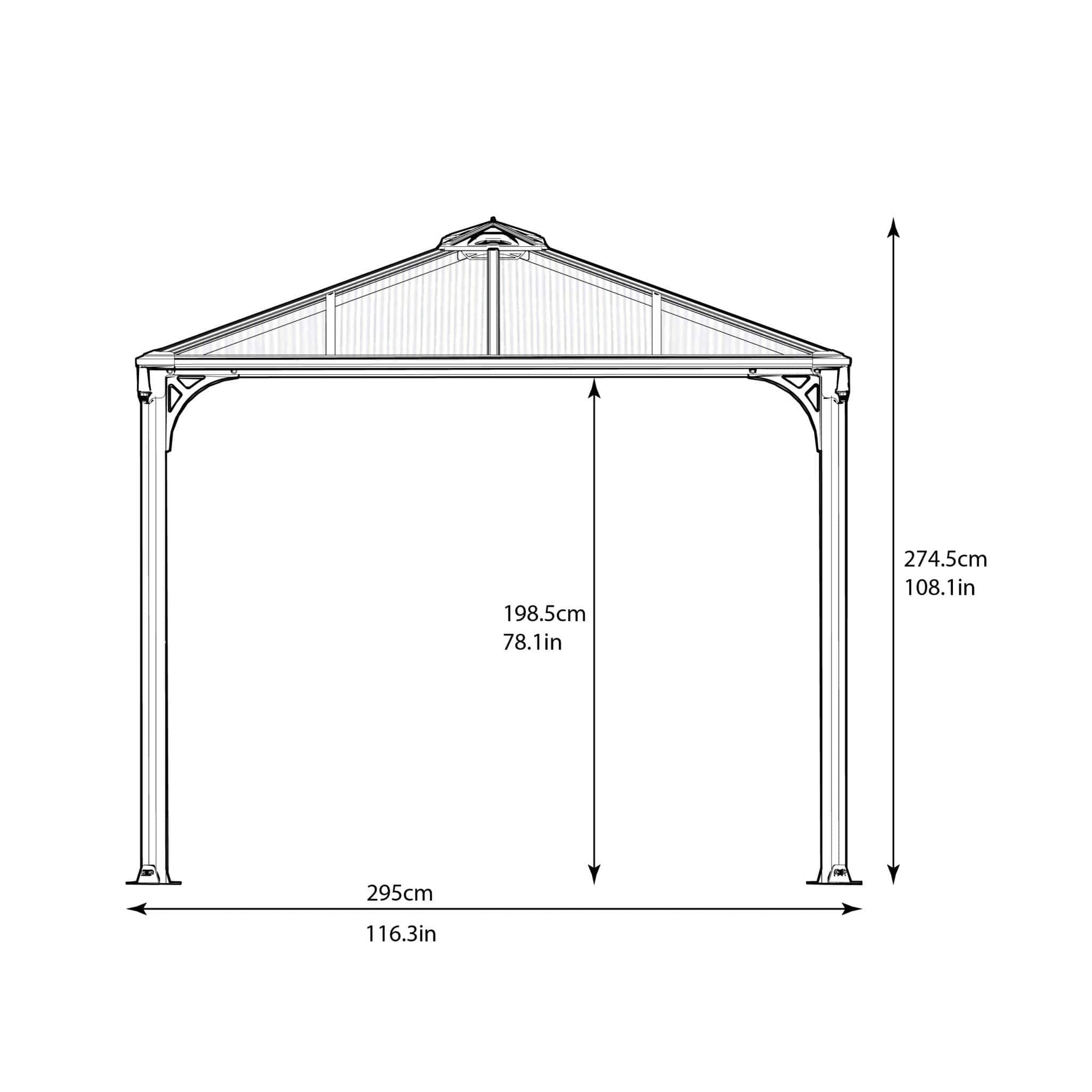 Palram - Canopia Martinique 10' x 14' Garden Gazebo - mygreenhousestore.com
