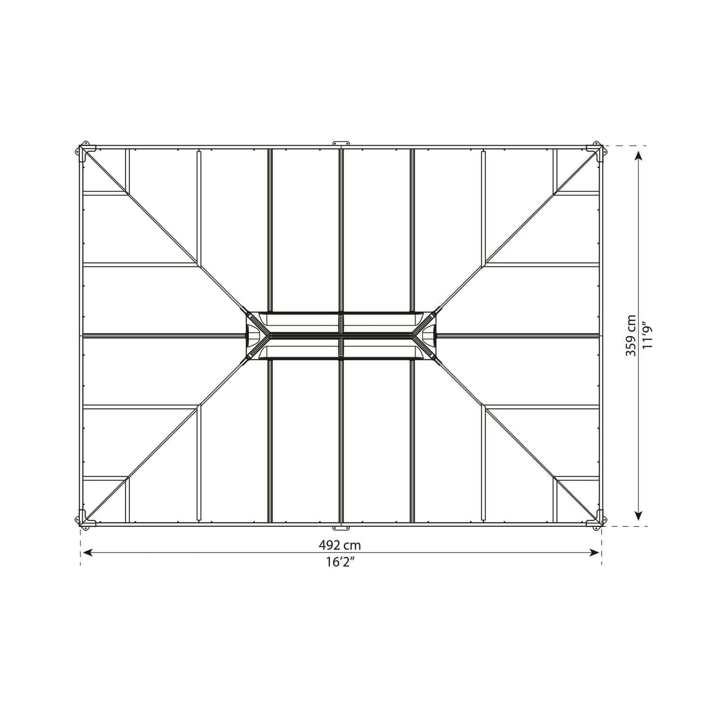 Palram - Canopia Hardtop Gazebos Palram - Canopia | Martinique 5000 12' x 16' Garden Gazebo HG9171