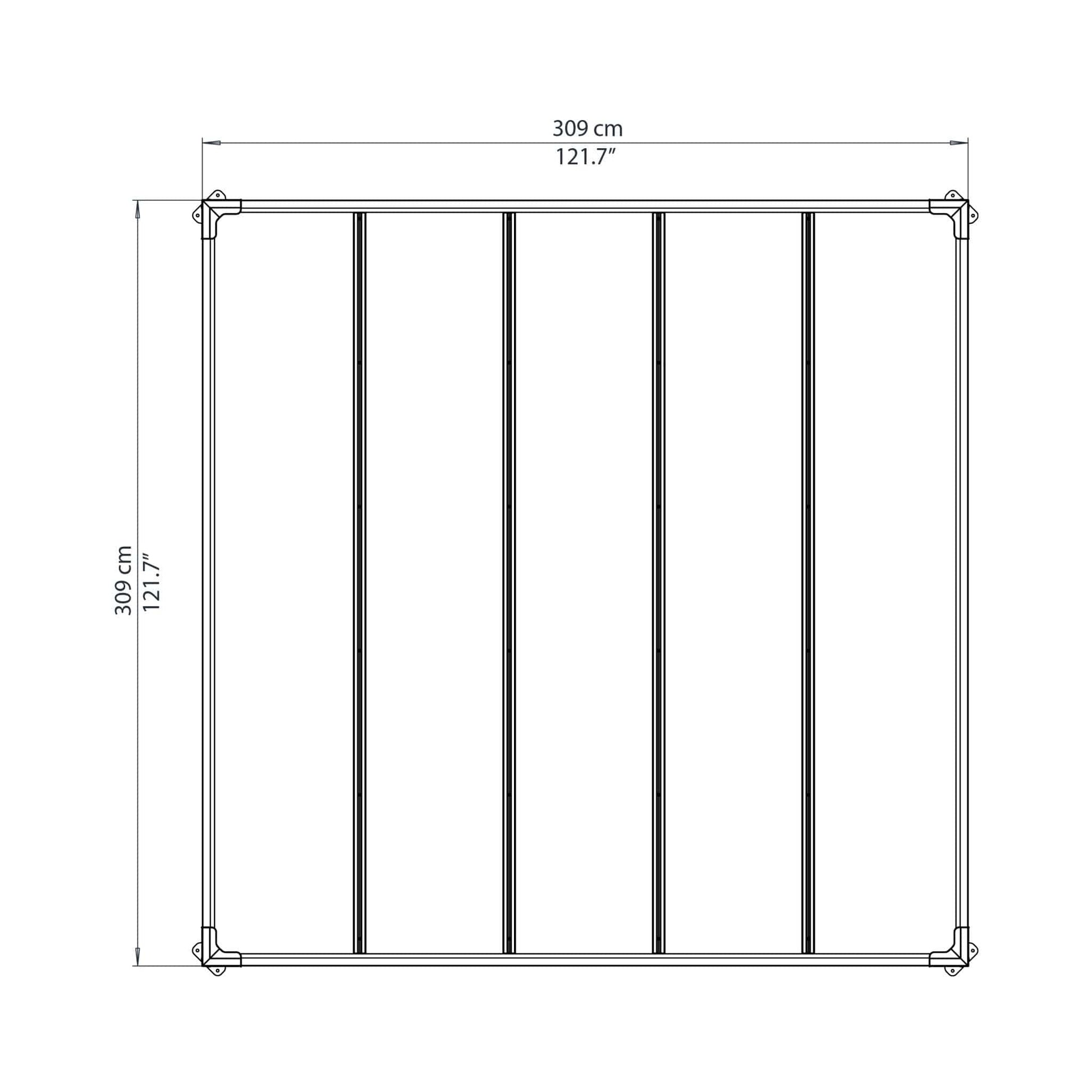 Palram - Canopia Milano 3000 10' x 10' Gazebo - mygreenhousestore.com