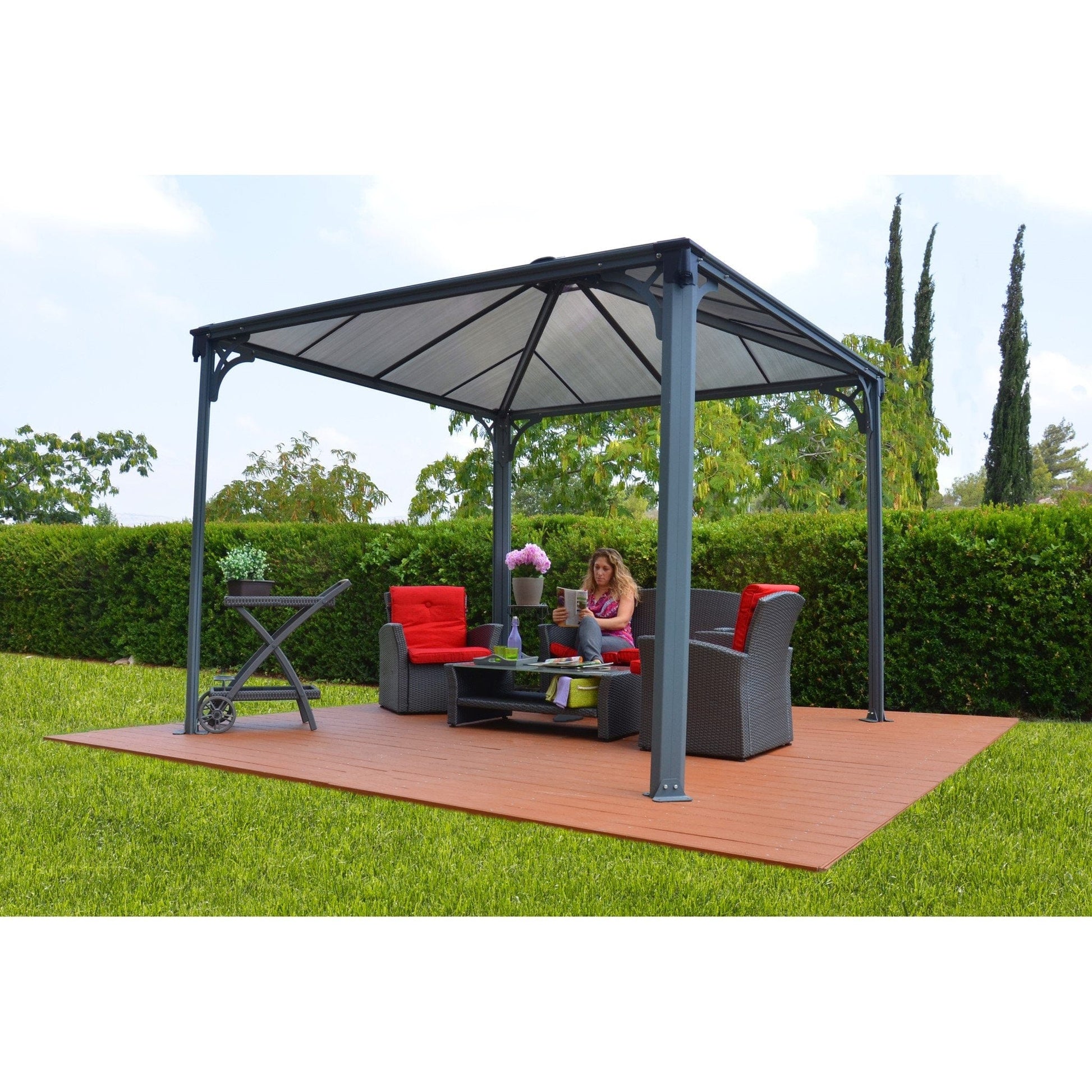 Palram - Canopia Palermo 3000 10' x 10' Gazebo - mygreenhousestore.com