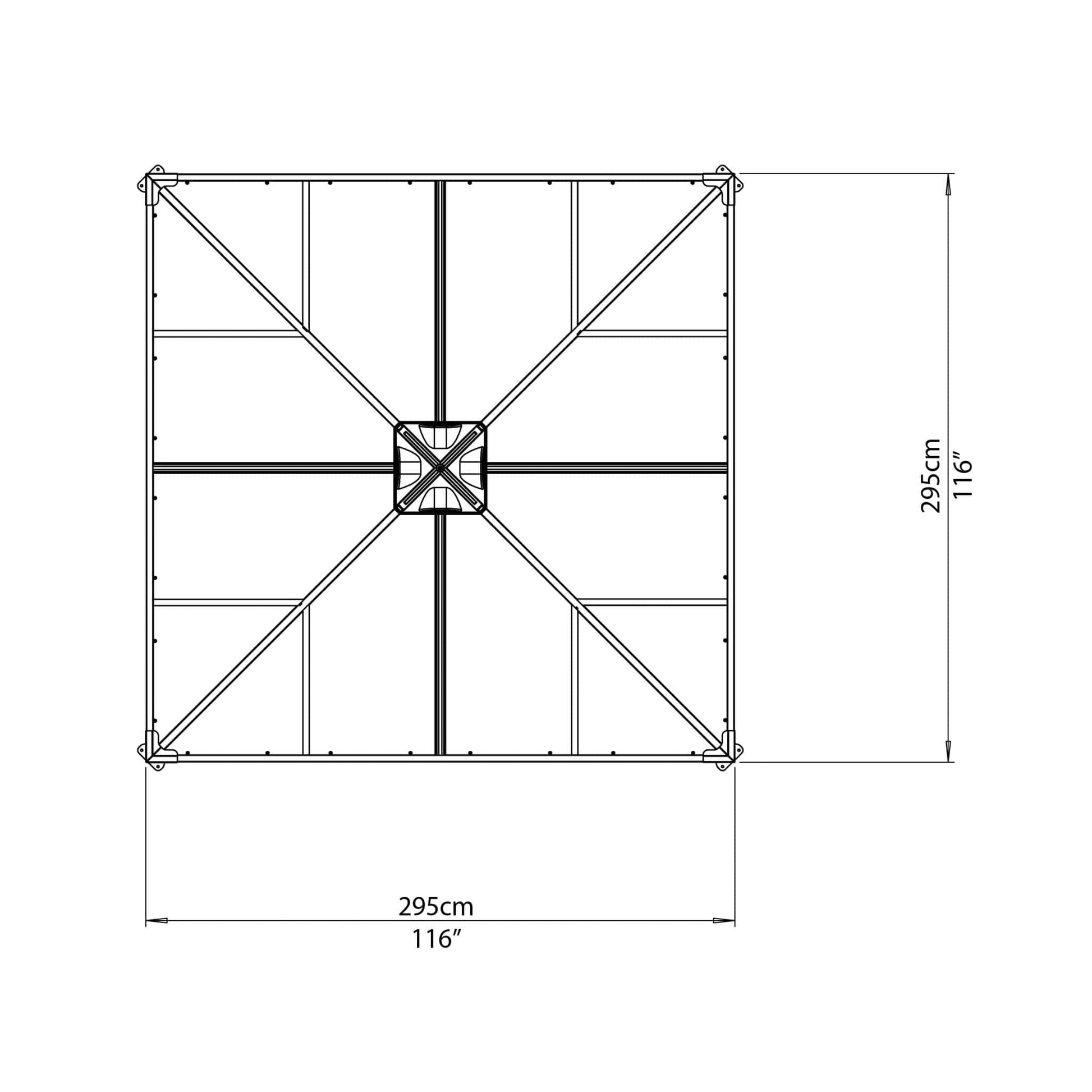 Palram - Canopia Palermo 3000 10' x 10' Gazebo - mygreenhousestore.com