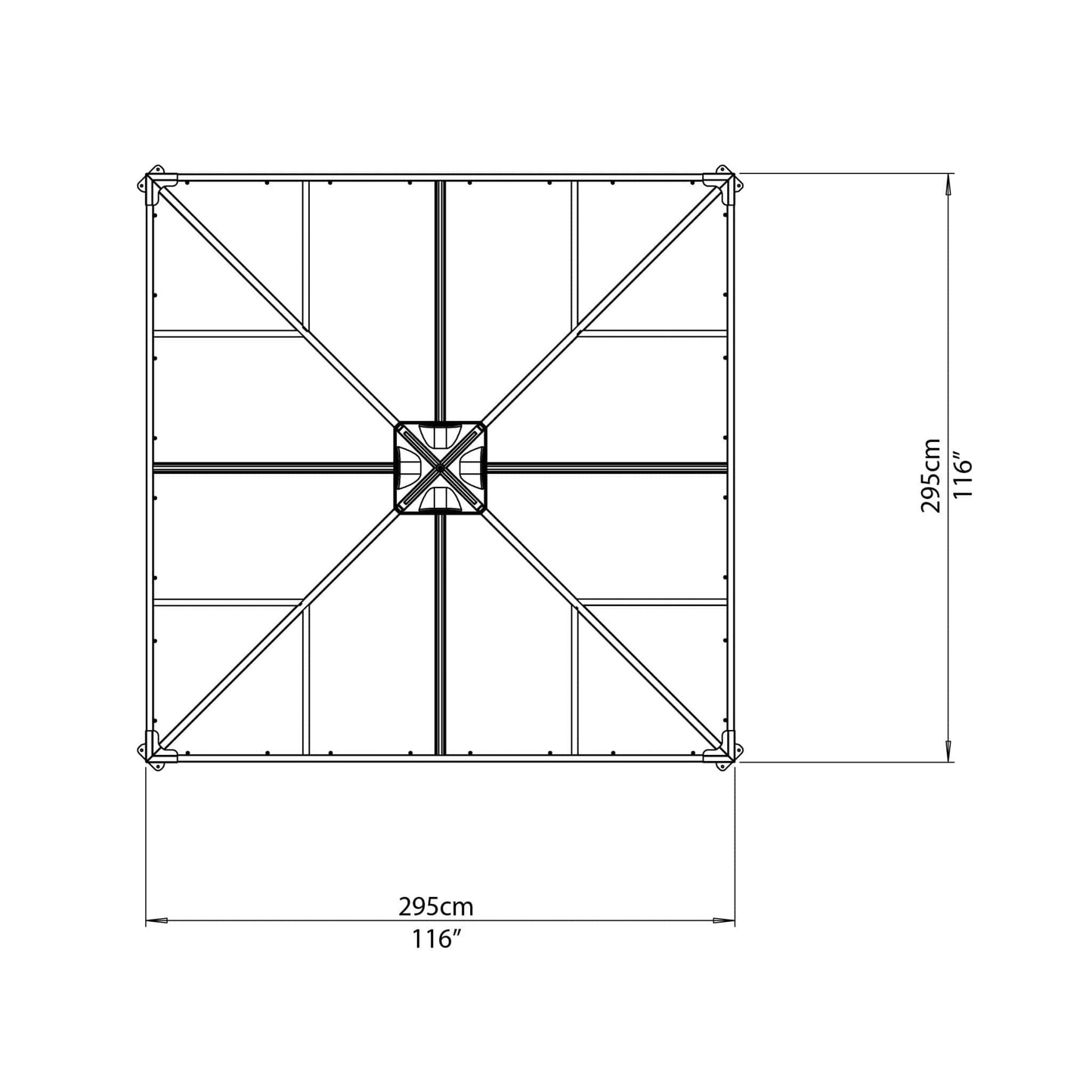 Palram - Canopia Palermo 3000 10' x 10' Gazebo - mygreenhousestore.com
