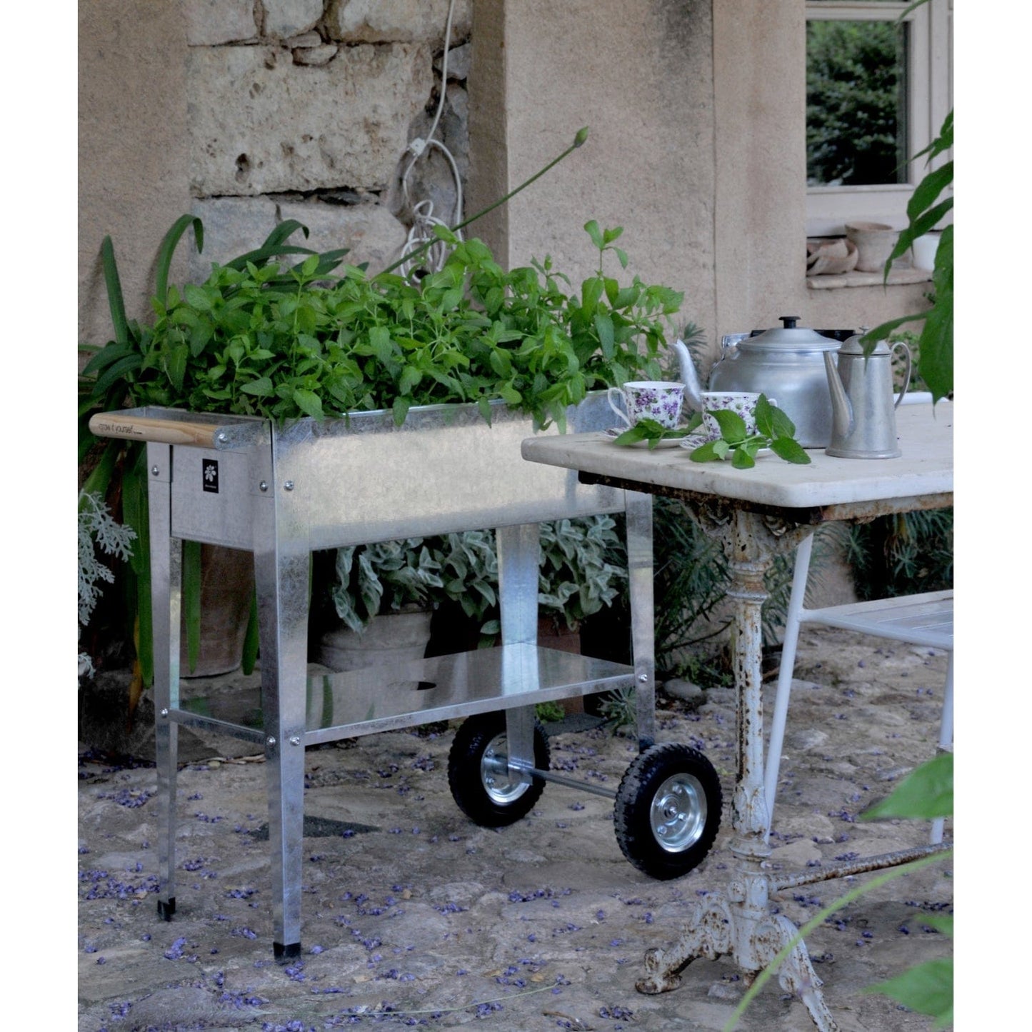 Palram - Canopia Herstera Garden Trolley Galvanized 8933801