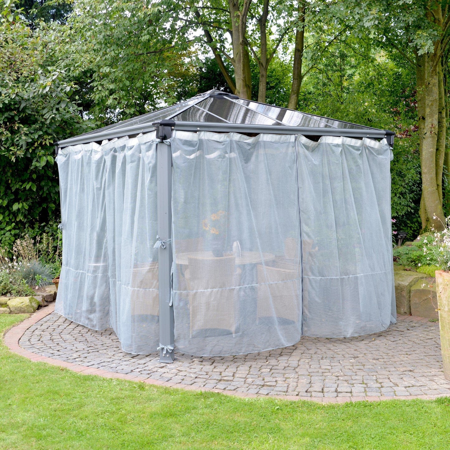 Palram - Canopia Palermo and Milano Gazebo Netting Set - 4 Piece - mygreenhousestore.com