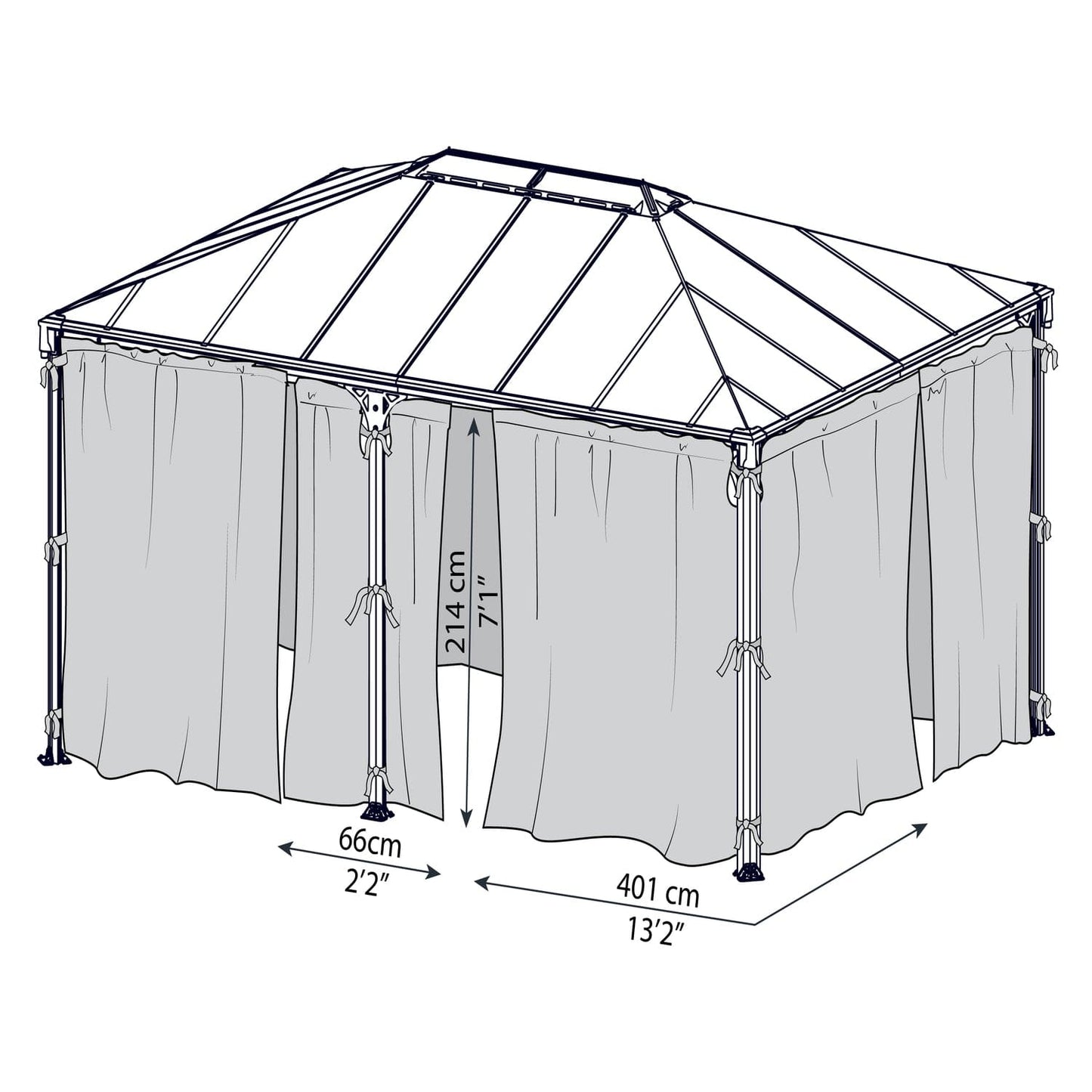 Palram - Canopia Patio Cover Accessories Palram - Canopia | Patio Cover Blinds 10x10 ft - White HG1071