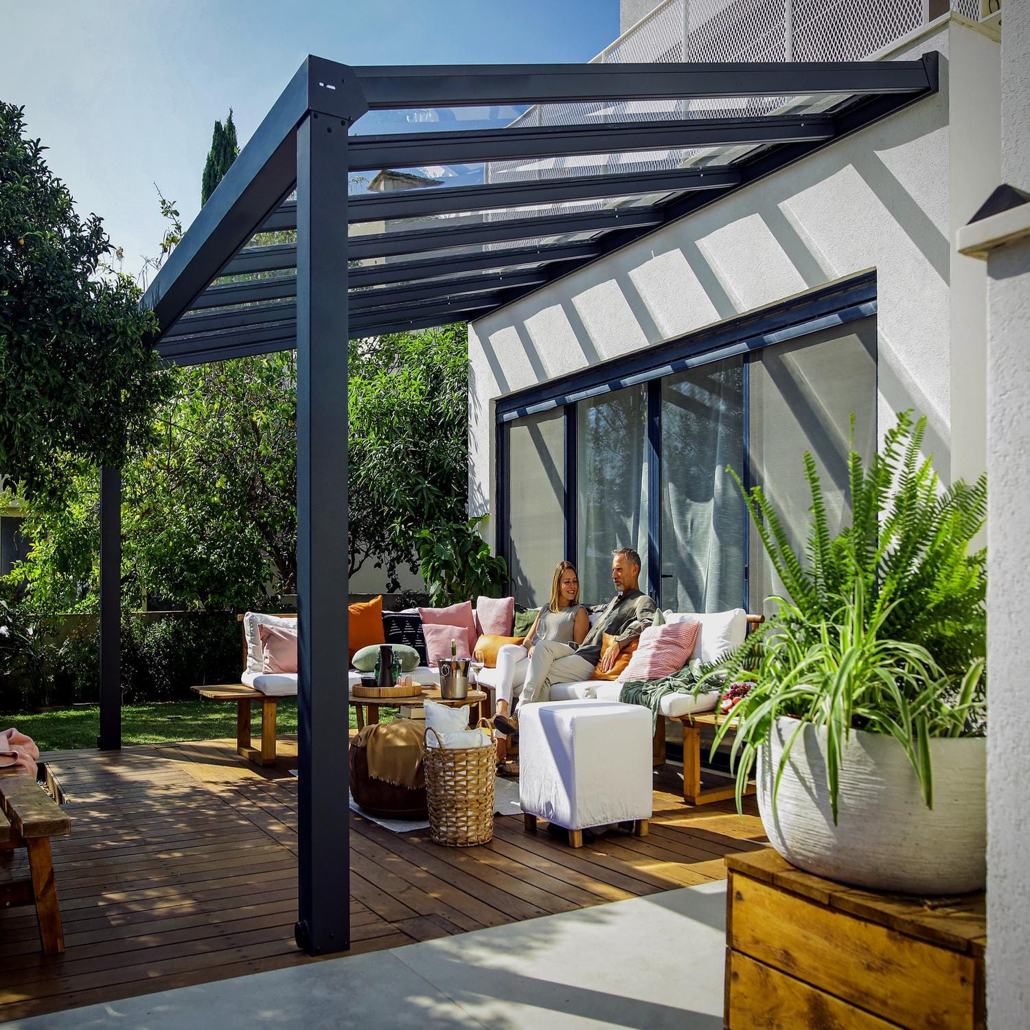 Palram - Canopia Patio Cover Palram - Canopia | Stockholm 11x17 ft Patio Cover - Gray/Clear HG9455
