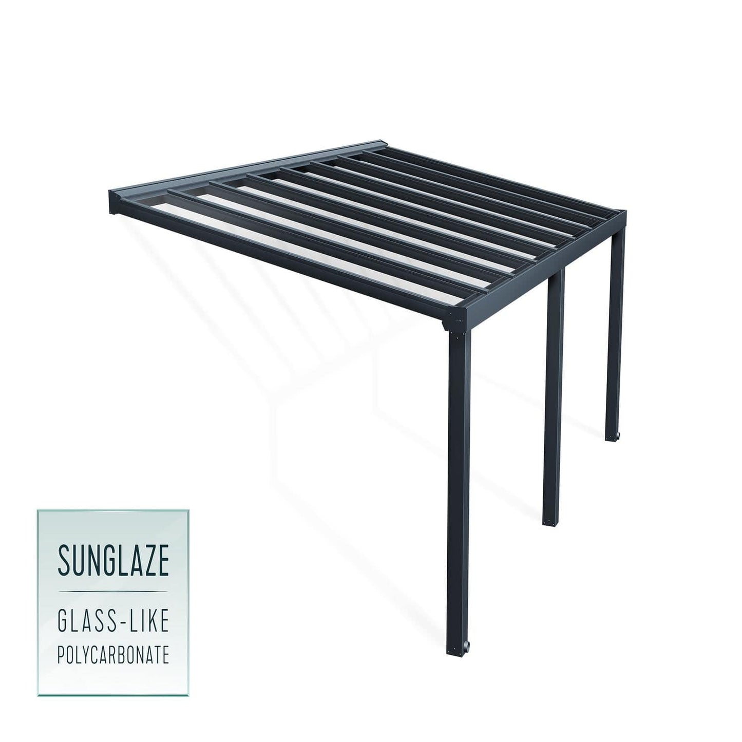 Palram - Canopia Patio Cover Palram - Canopia | Stockholm 11x19 ft Patio Cover - Gray/Clear HG9459