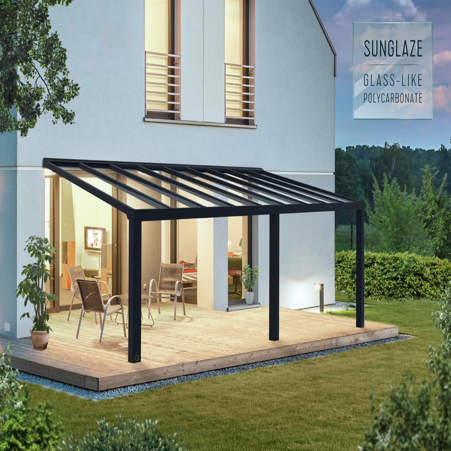 Palram - Canopia Patio Cover Palram - Canopia | Stockholm 11x22 ft Patio Cover - Gray/Clear HG9461