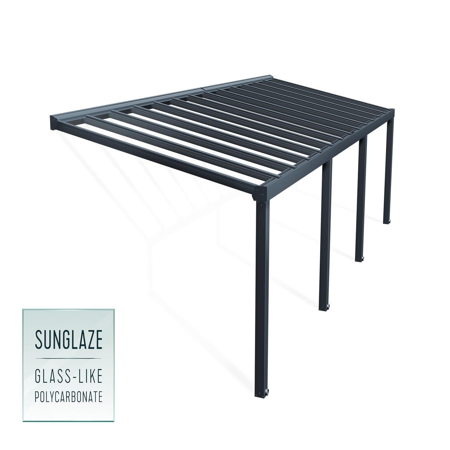 Palram - Canopia Patio Cover Palram - Canopia | Stockholm 11x31 ft Patio Cover - Gray/Clear HG9466