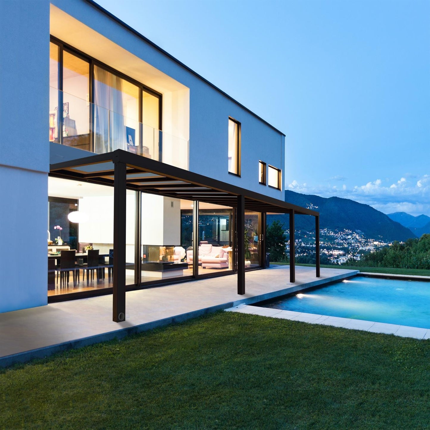 Palram - Canopia Patio Cover Palram - Canopia | Stockholm 11x31 ft Patio Cover - Gray/Clear HG9466