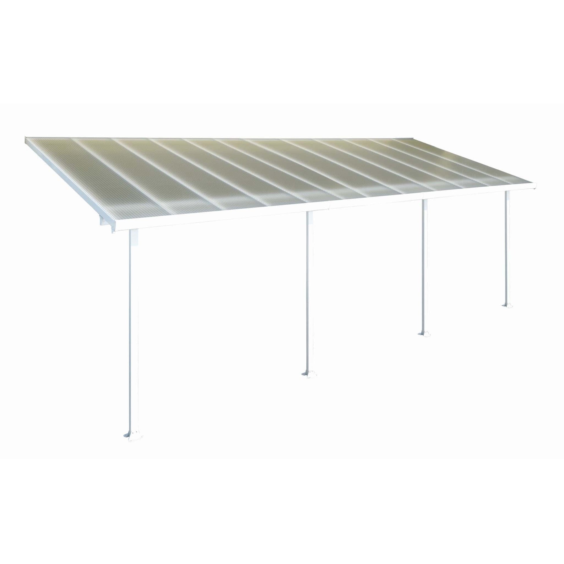 Palram - Canopia Feria Patio Cover - White Clear - mygreenhousestore.com