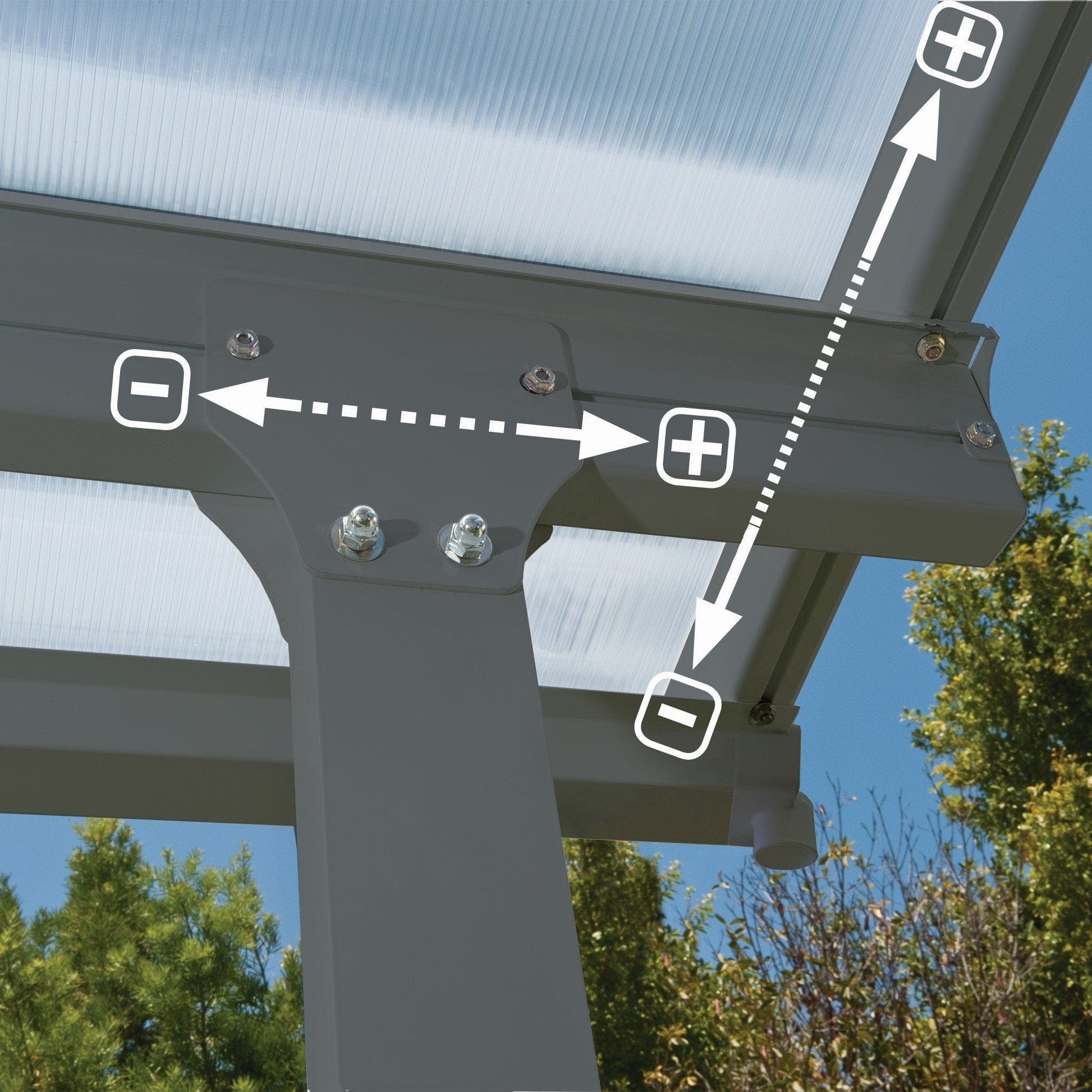 Palram - Canopia Feria Patio Cover - Gray Clear - mygreenhousestore.com