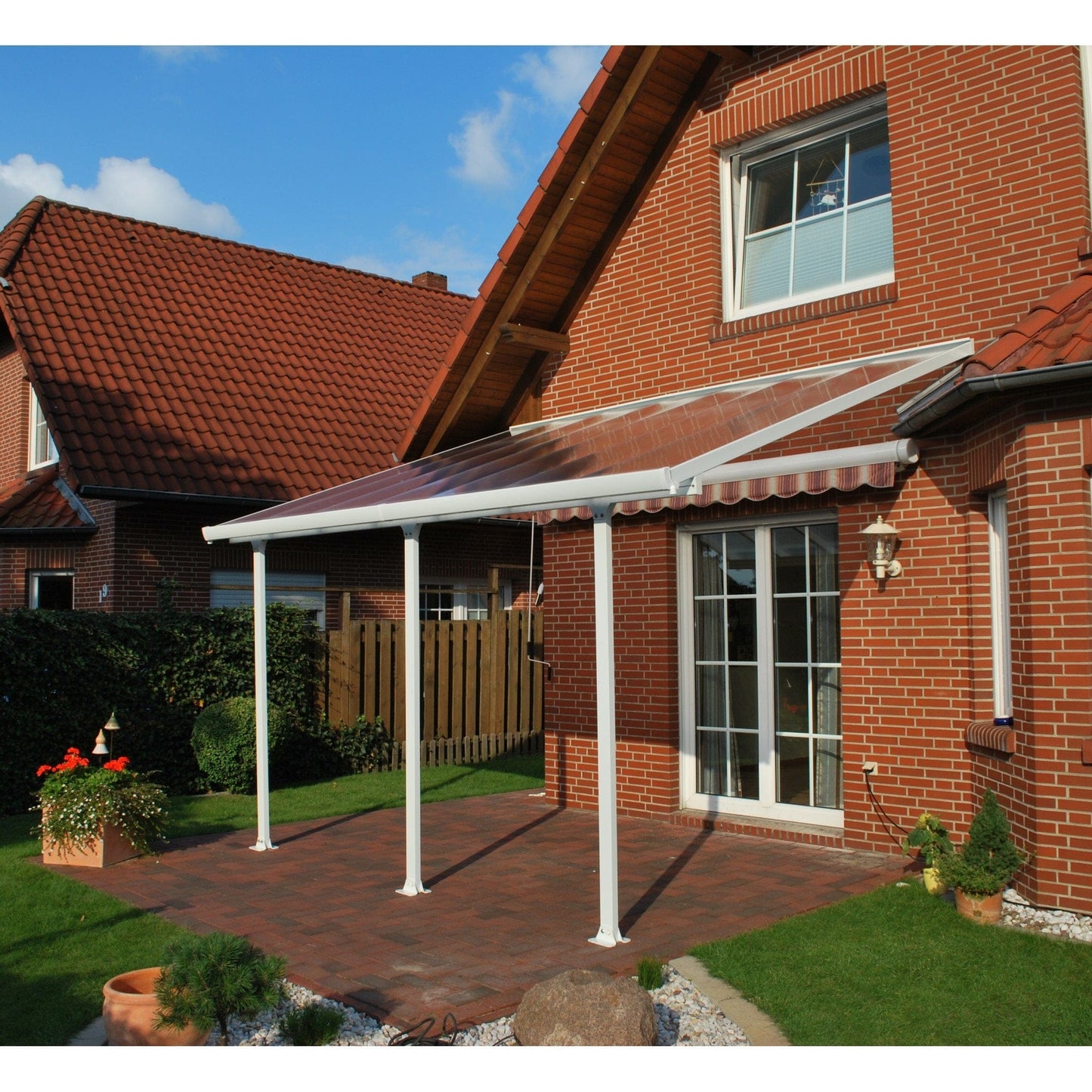 Palram - Canopia Feria Patio Cover - White Clear - mygreenhousestore.com
