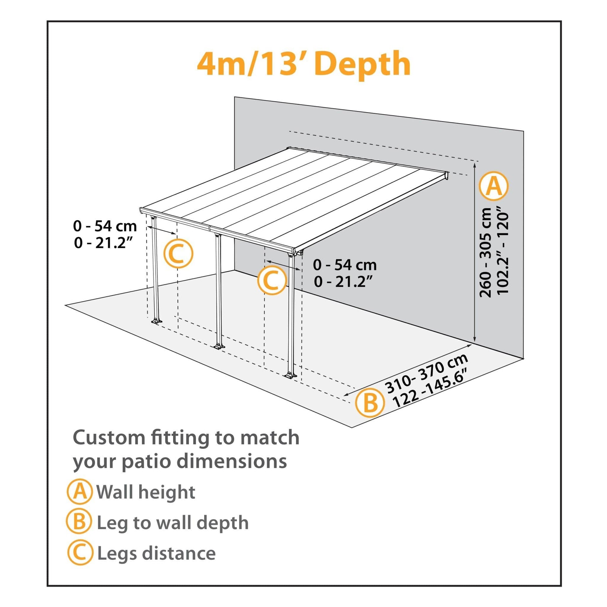 Palram - Canopia Feria Patio Cover - White Clear - mygreenhousestore.com