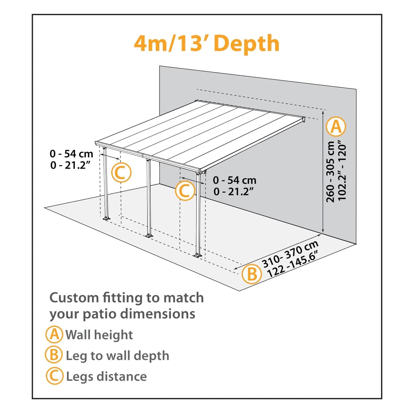 Palram - Canopia Feria Patio Cover - White Clear - mygreenhousestore.com