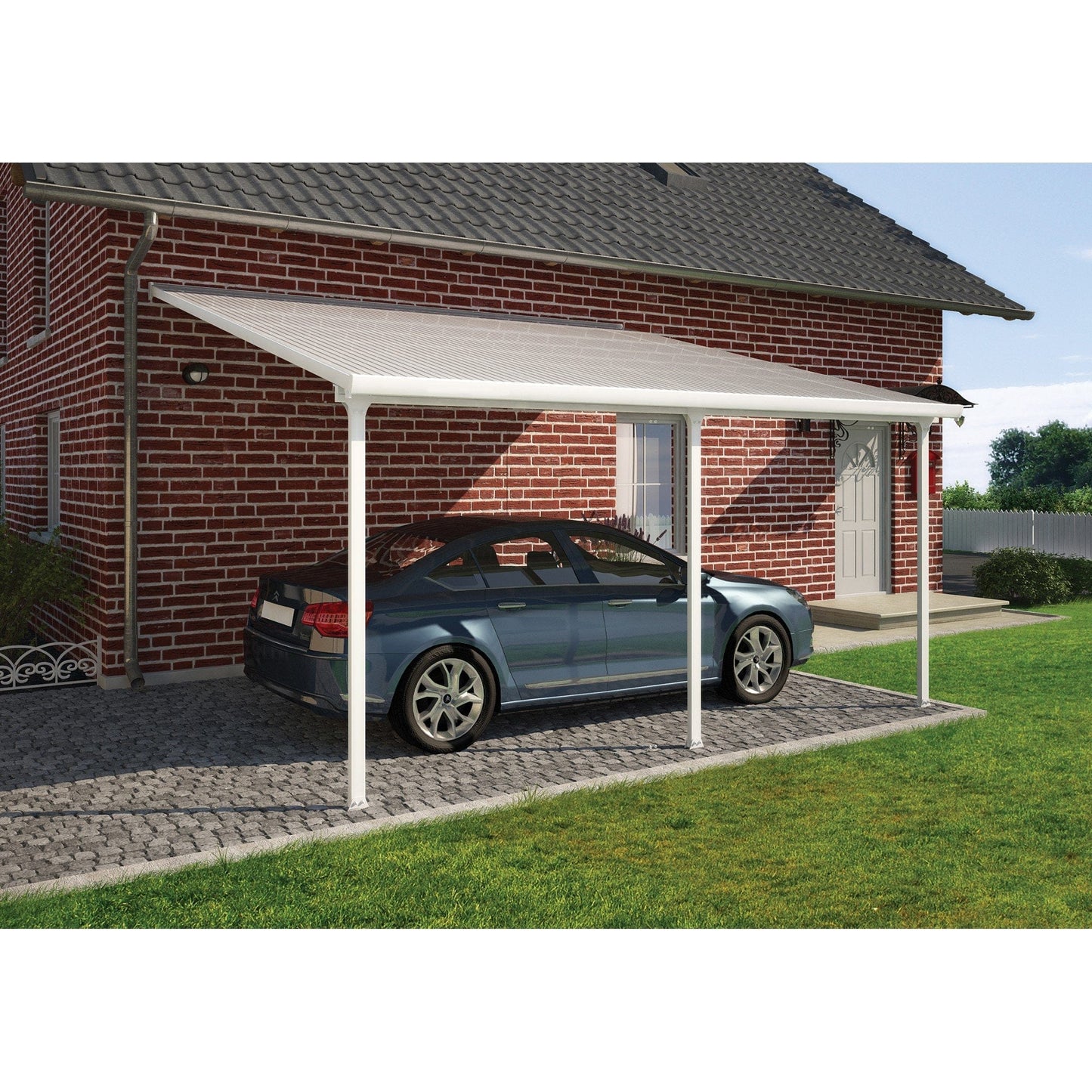 Palram - Canopia Feria Patio Cover - White Clear - mygreenhousestore.com
