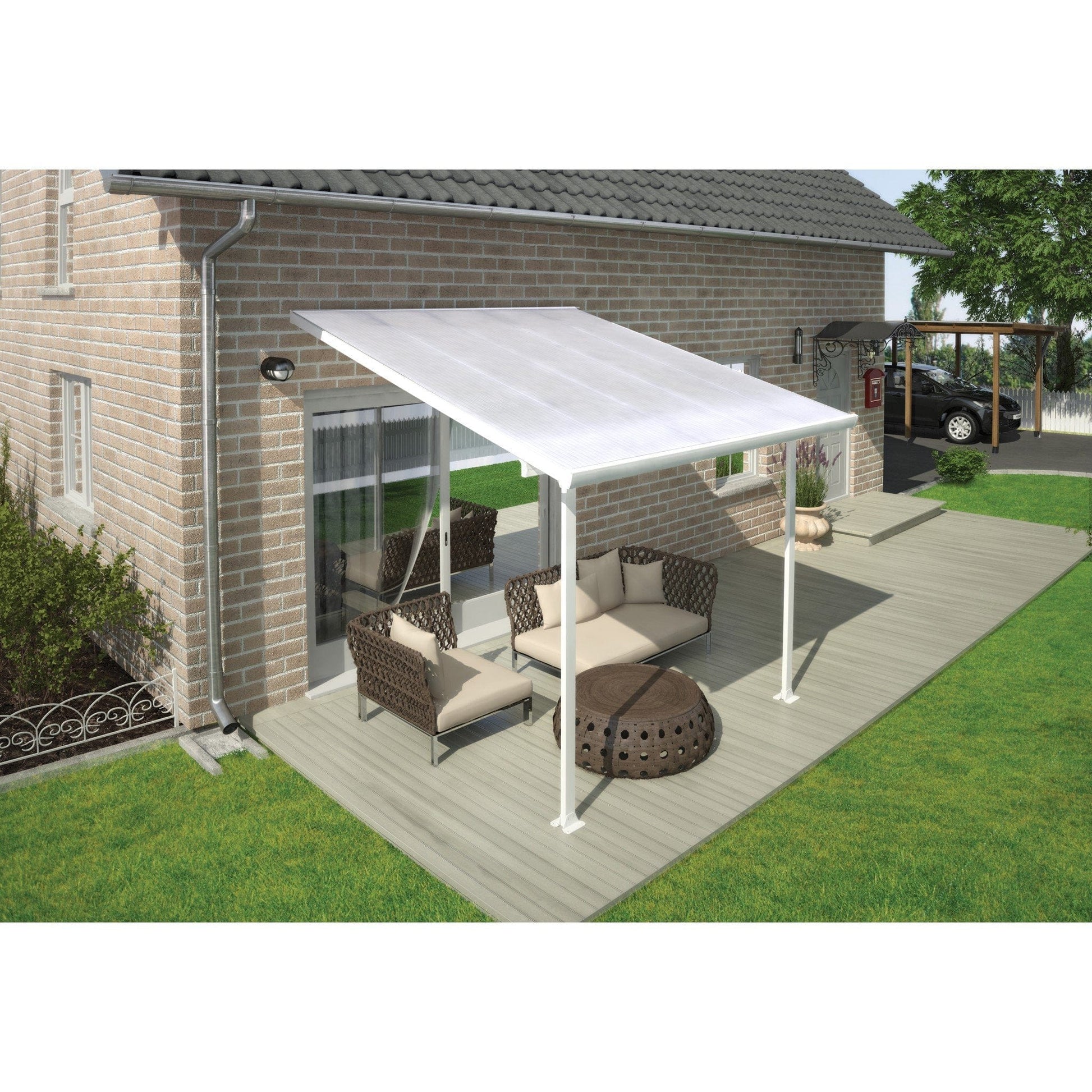 Palram - Canopia Feria Patio Cover - White White - mygreenhousestore.com