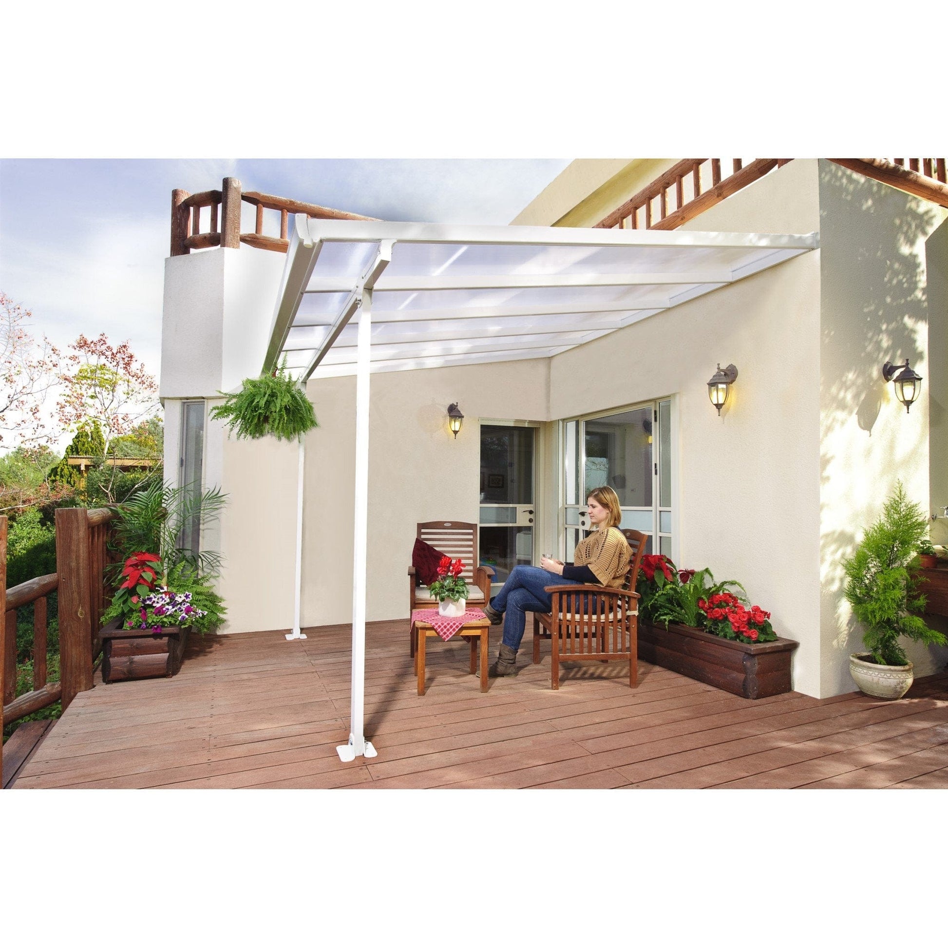 Palram - Canopia Feria Patio Cover - White White - mygreenhousestore.com