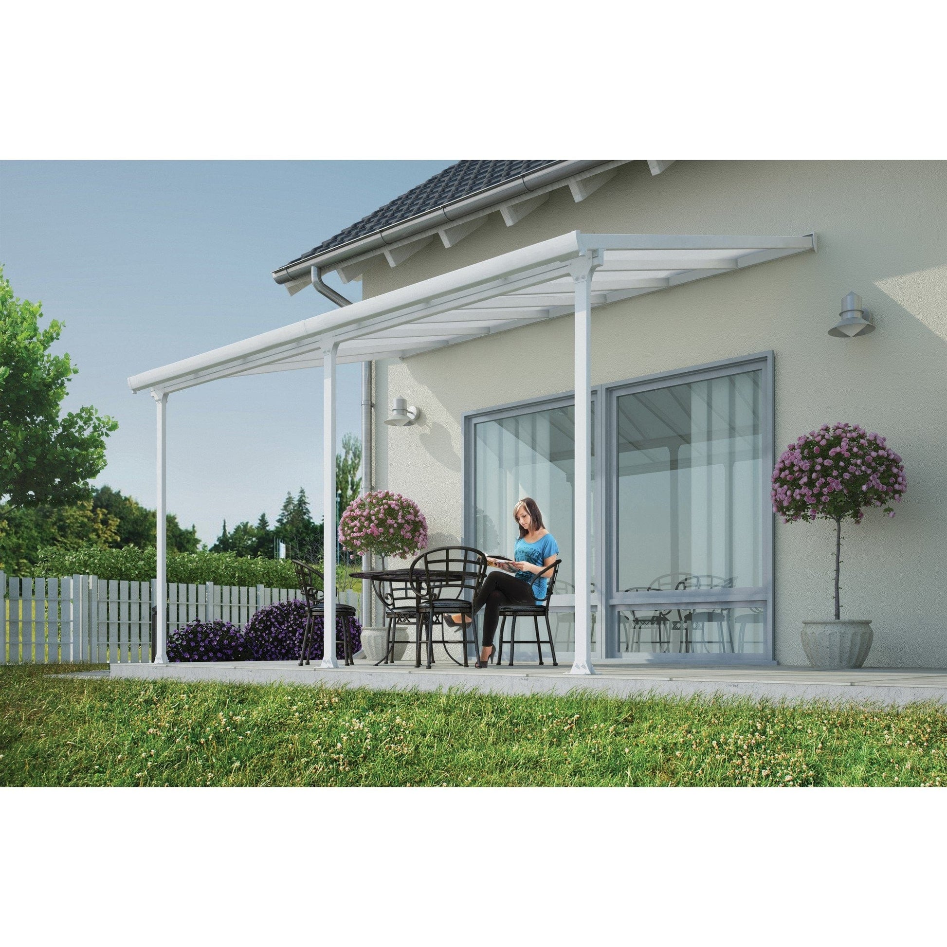 Palram - Canopia Feria Patio Cover - White White - mygreenhousestore.com