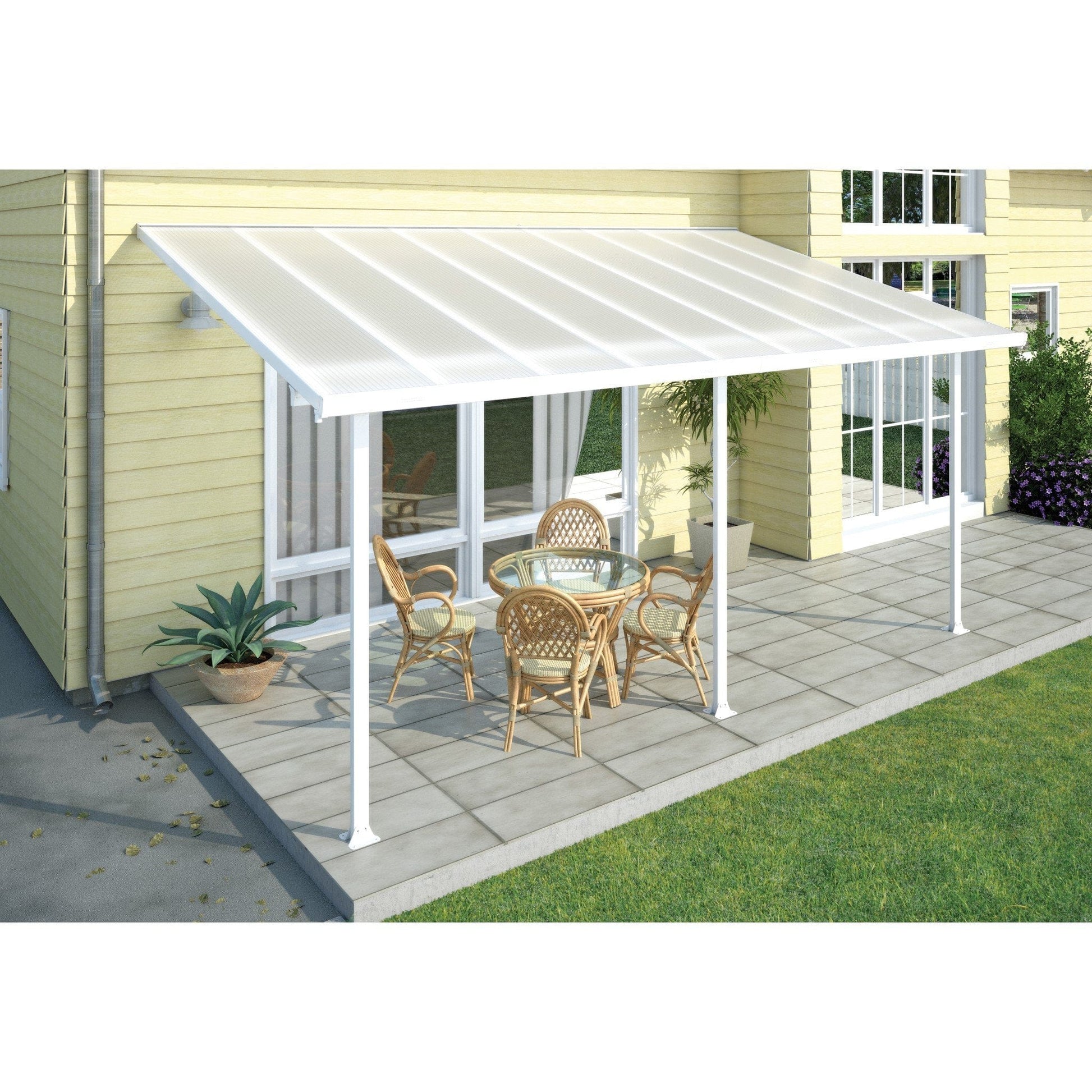 Palram - Canopia Feria Patio Cover - White White - mygreenhousestore.com