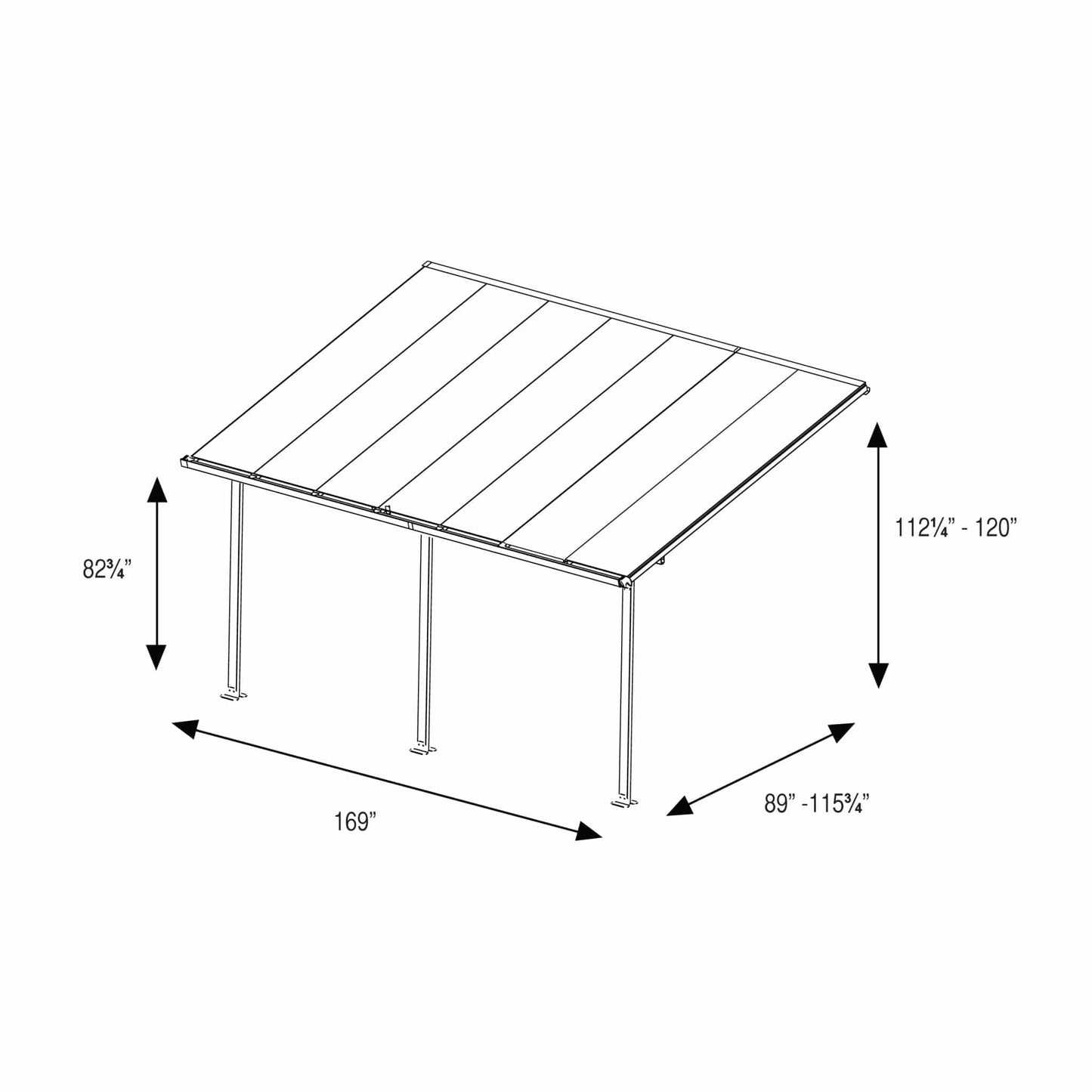 Palram - Canopia Feria Patio Cover - White White - mygreenhousestore.com
