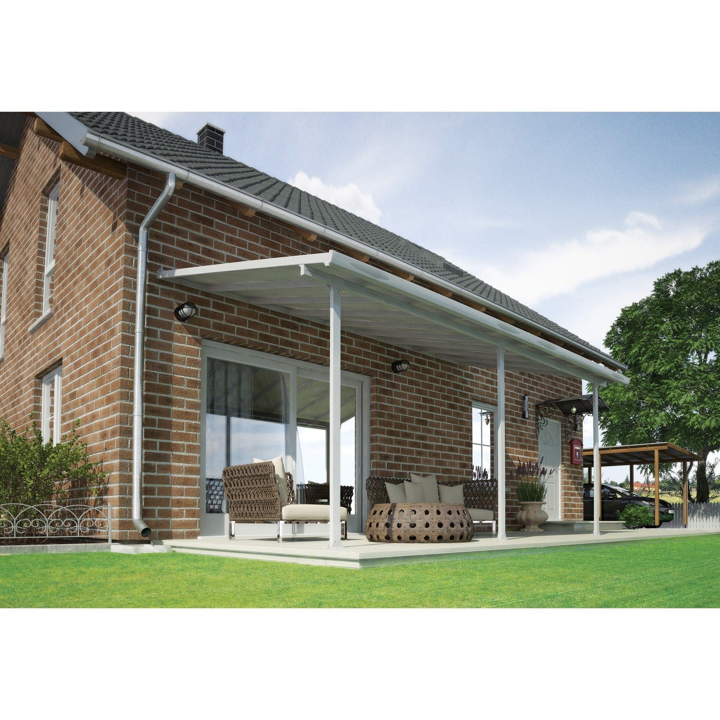 Palram - Canopia Feria Patio Cover - White White - mygreenhousestore.com