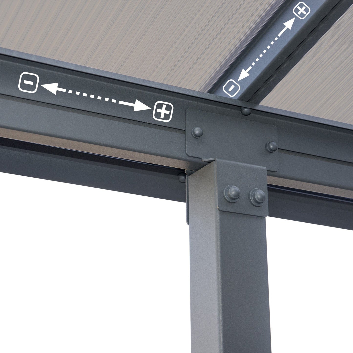 Palram - Canopia Olympia Patio Cover - Gray - mygreenhousestore.com
