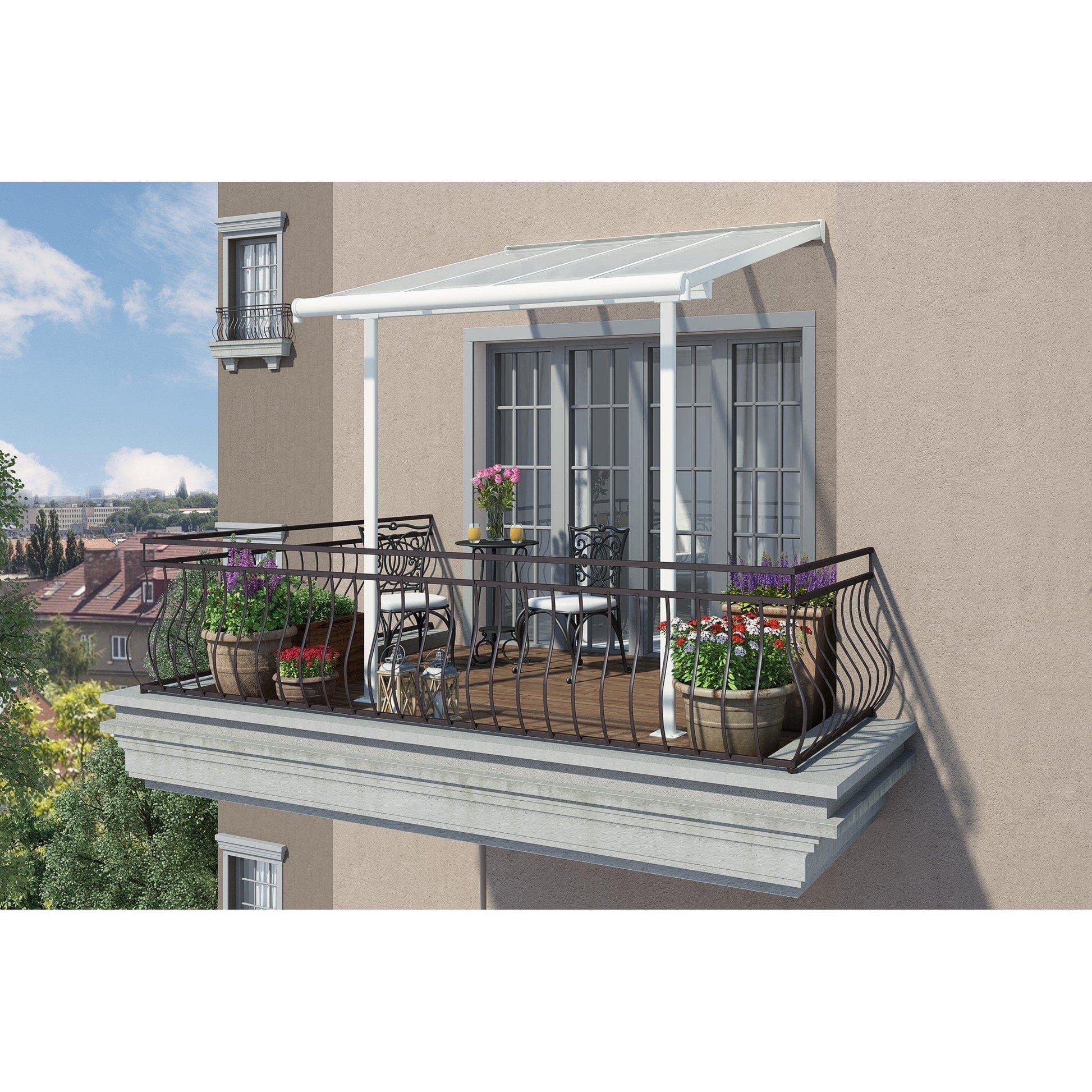 Palram - Canopia Sierra 8' x 8' Patio/Door Cover - mygreenhousestore.com