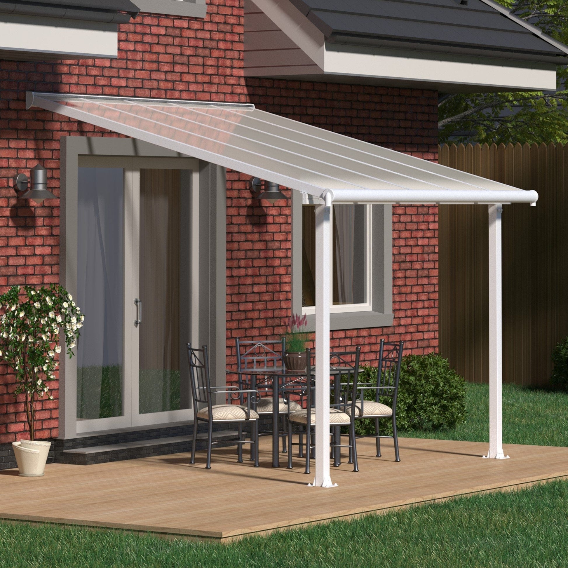 Palram - Canopia Olympia Patio Cover - White - mygreenhousestore.com