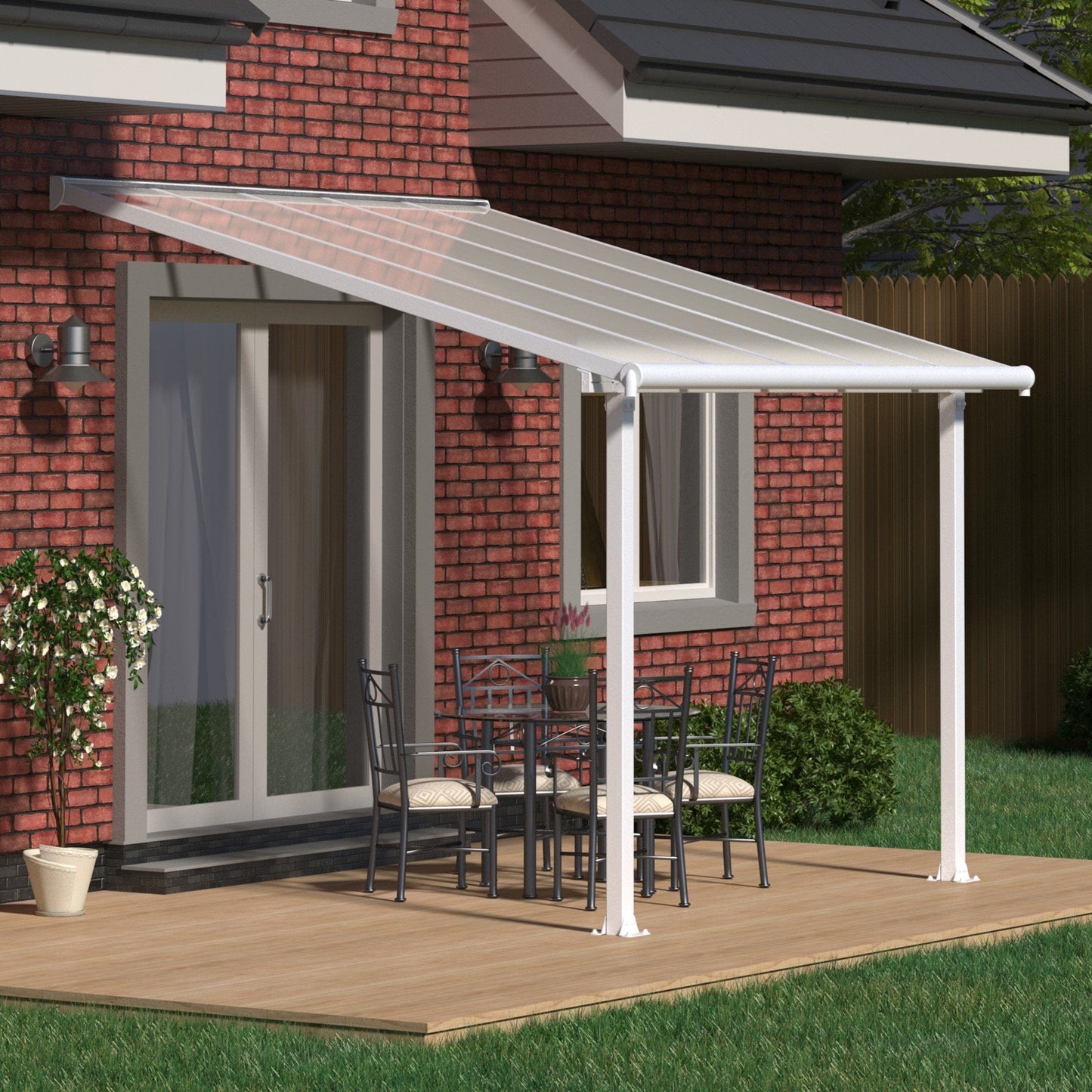 Palram - Canopia Olympia Patio Cover - White - mygreenhousestore.com