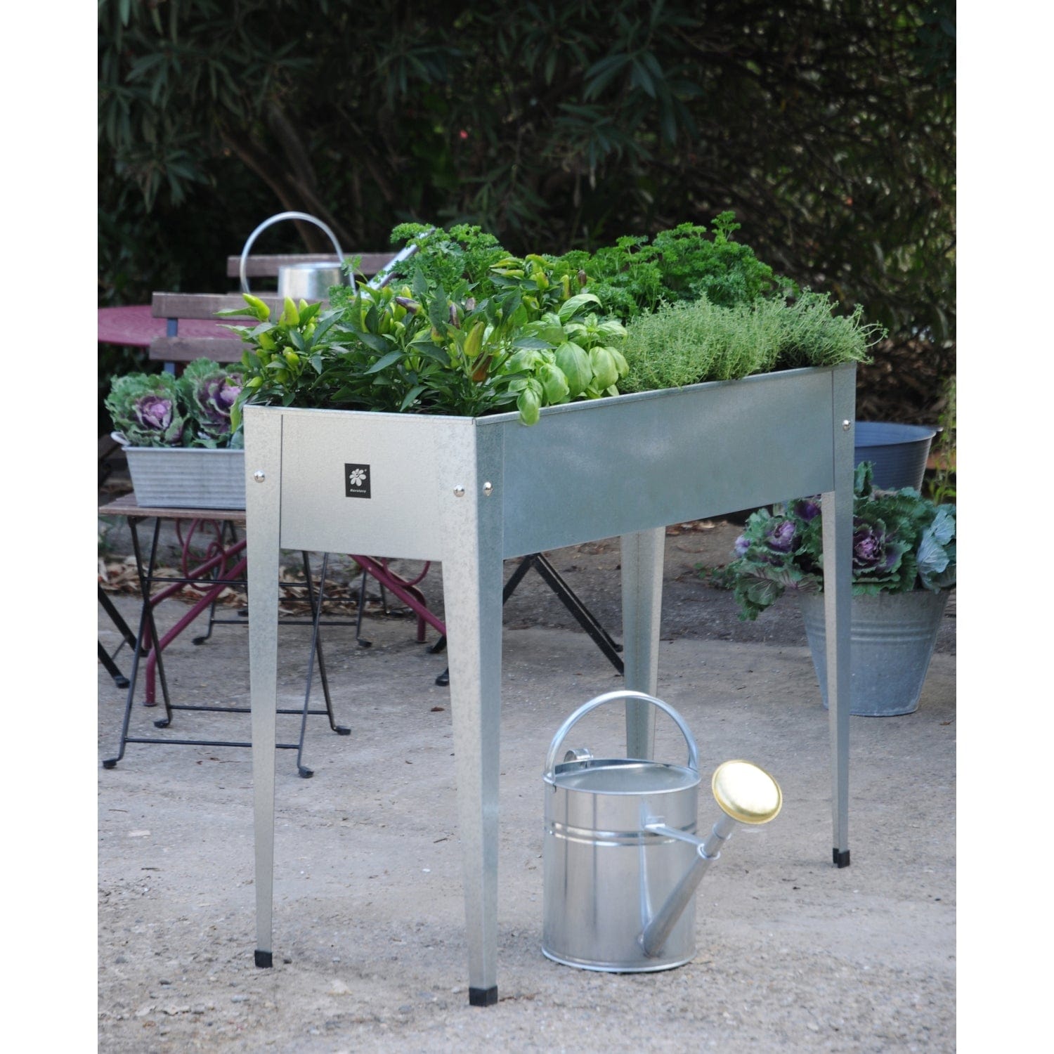 Palram - Canopia Planters Herstera Urban Raised Planter Galvanized HER2000