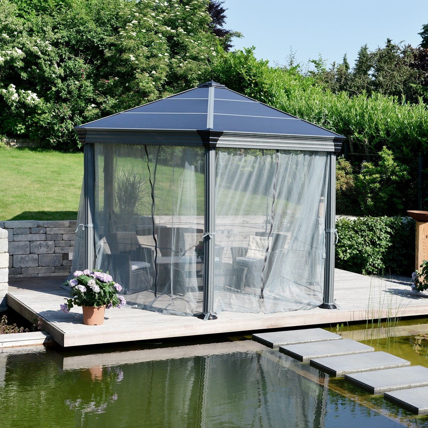 Palram - Canopia Roma Gazebo Netting set - 6 Piece - mygreenhousestore.com