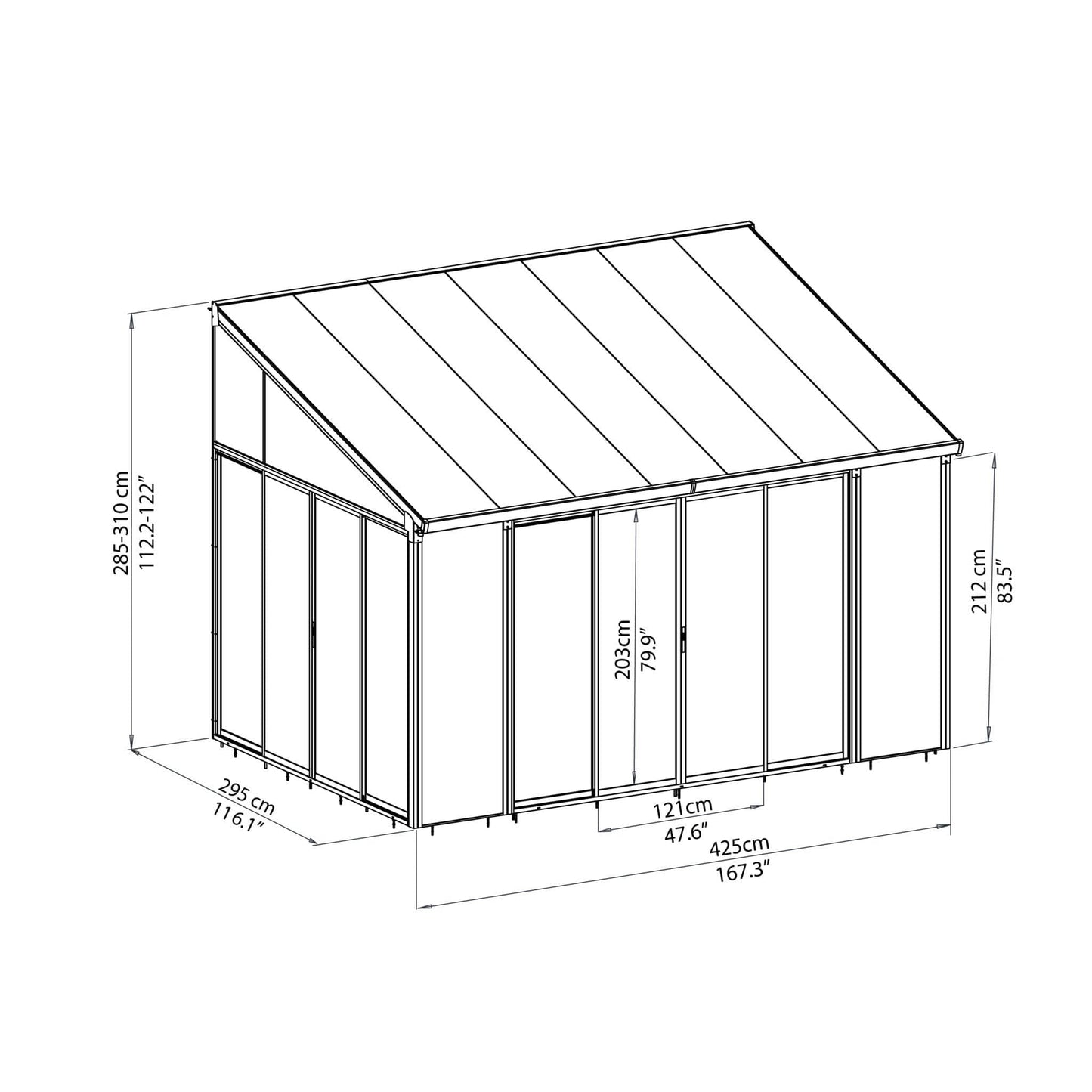 Palram - Canopia SanRemo White Patio Enclosure - mygreenhousestore.com